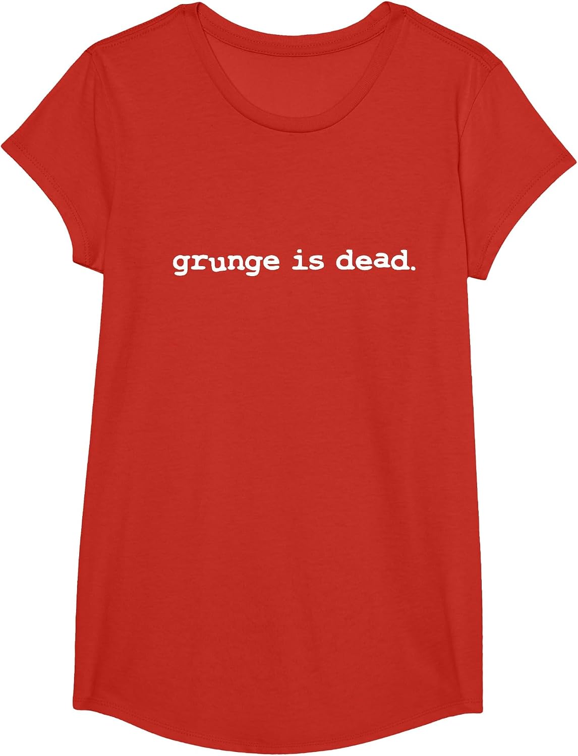 Grunge is Dead Rock 90s Alternative Seattle Music Slogan T-Shirt - Girls Red