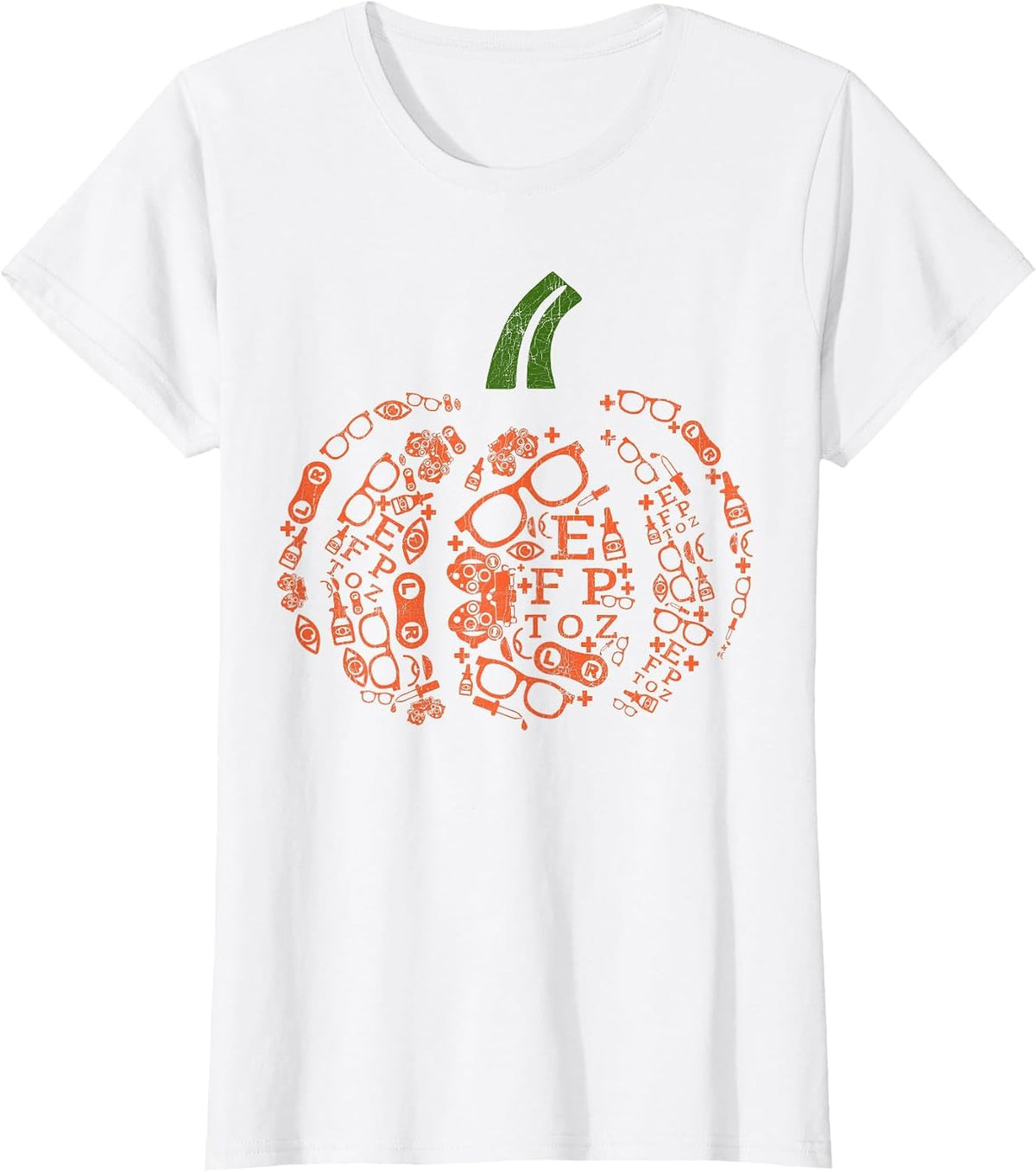 Optometry Pumpkin Halloween Costume, Cute Sight Squad T-Shirt - White