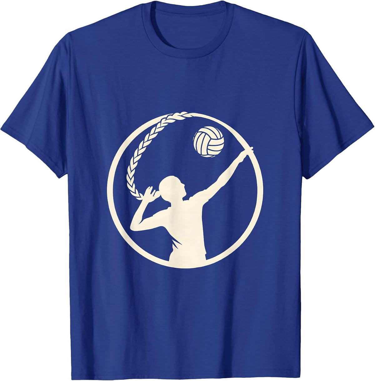 Men's Volleyball Jump Serve Braid Graphic Tee T-Shirt - Royal Blue
