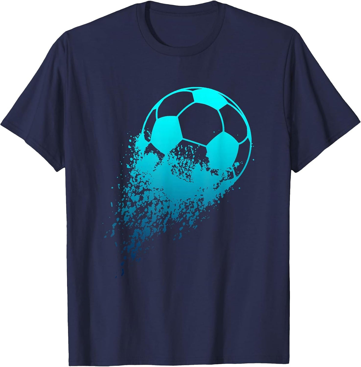 Soccer Player Sport Vintage Men Boys Soccer Ball T-Shirt - Navy Blue