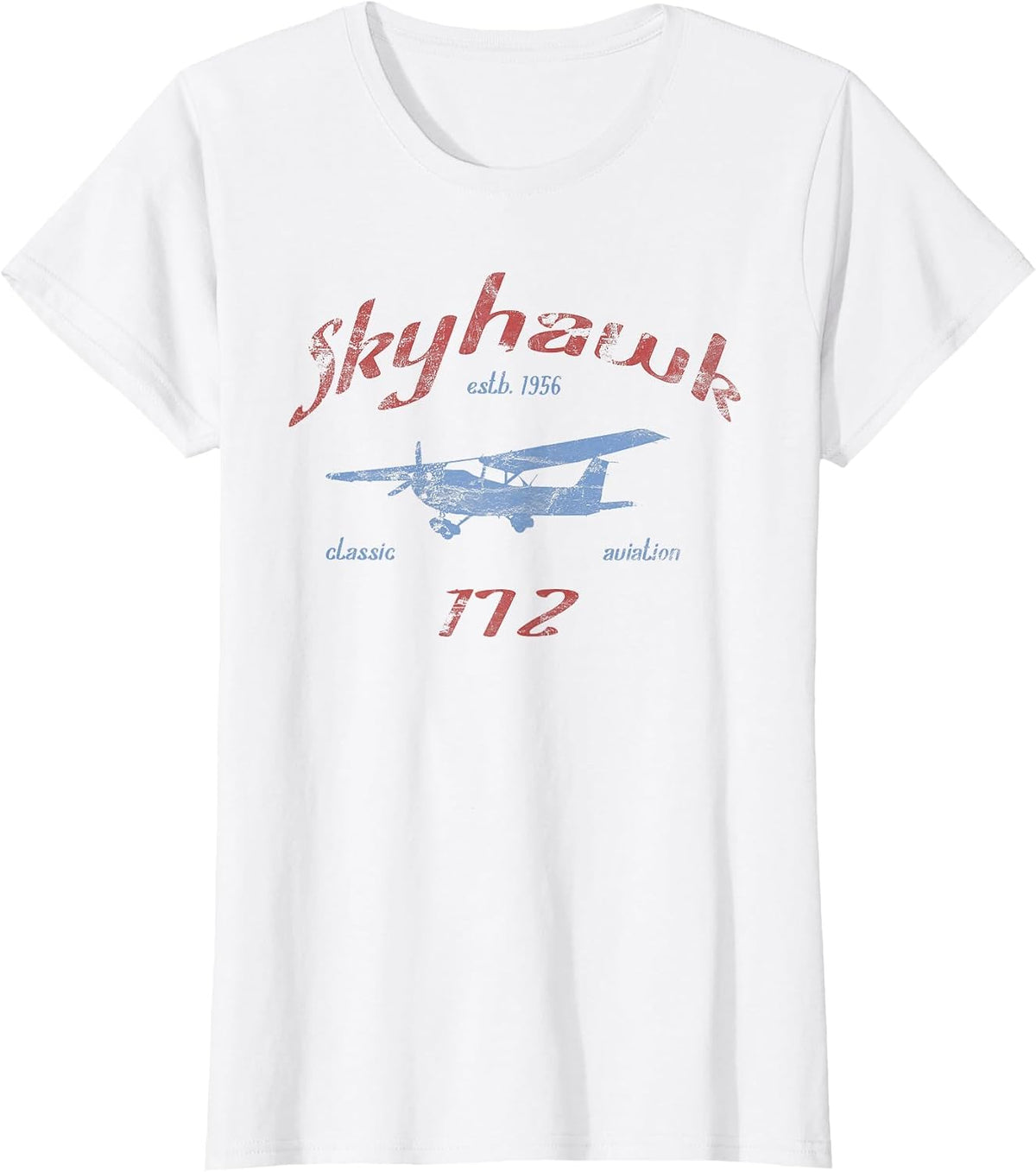 172 Skyhawk Airplane Classic Vintage Aviation Private Pilot T-Shirt - White