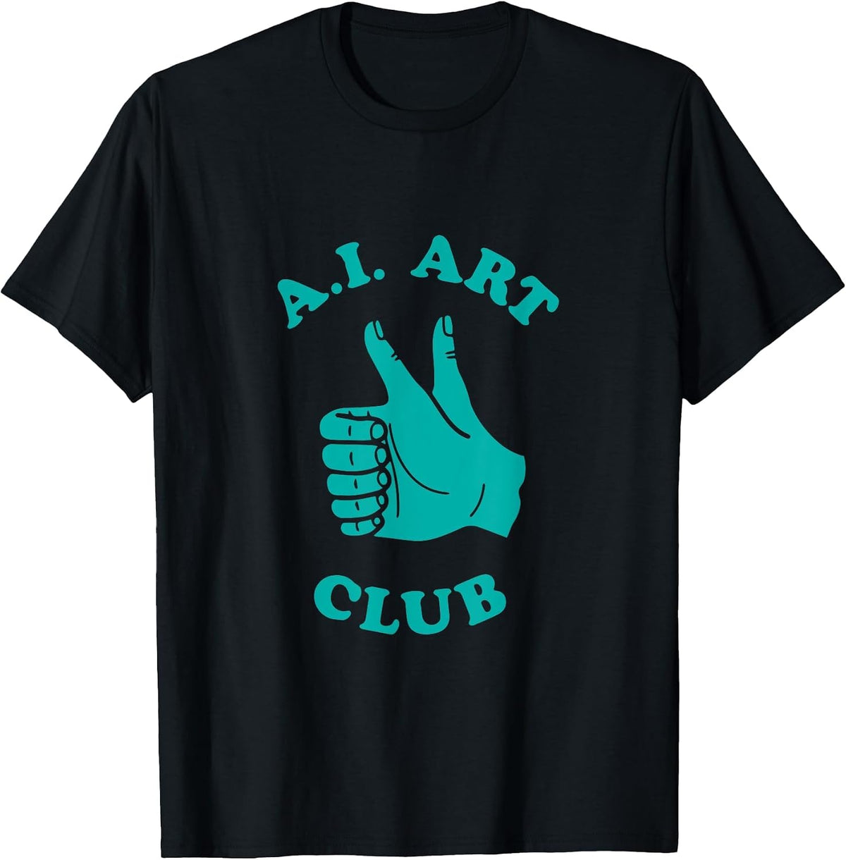 Funny AI Art Club Artificial Intelligence Machine Learning T-Shirt - Black