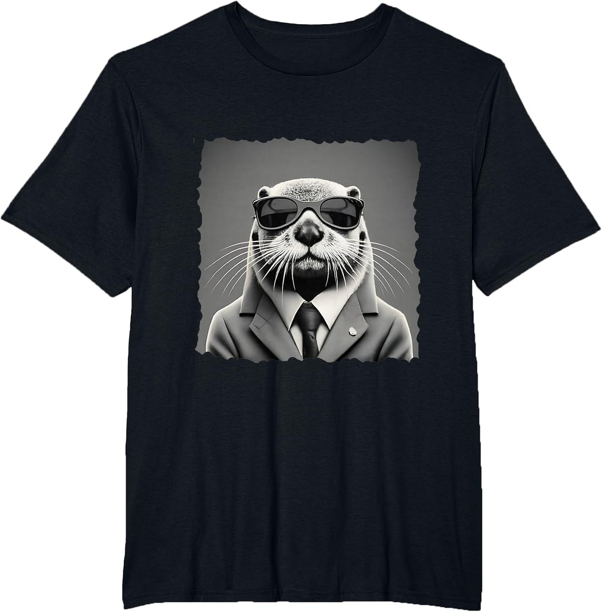 Sea Otter Lover Funny Design T-Shirt - Black