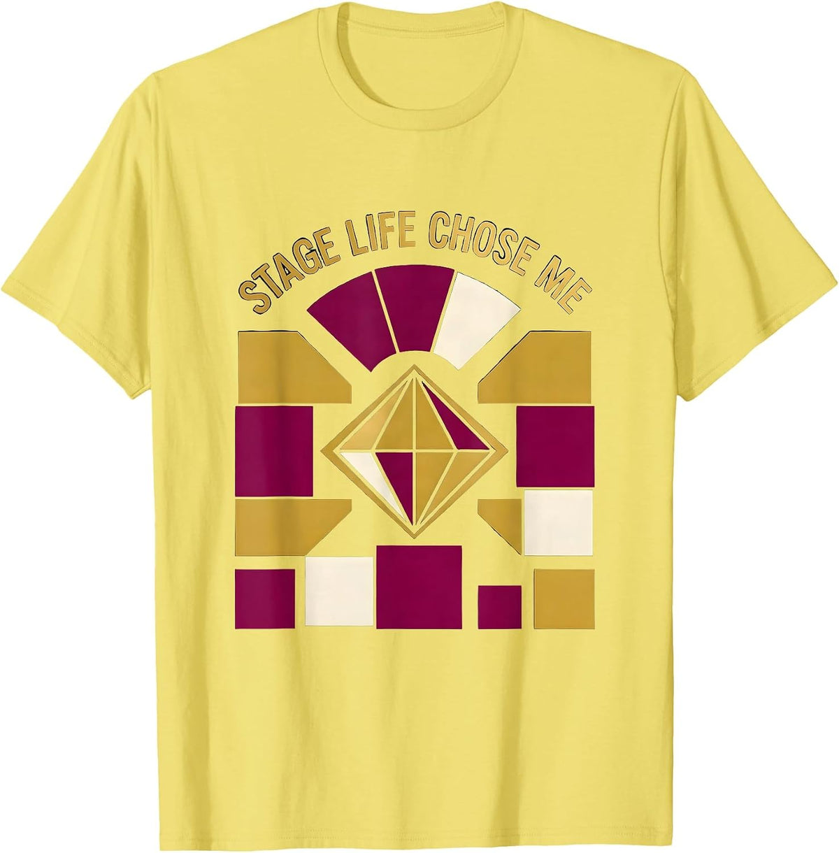 Men's Stage Life Chose Me Showgirl Graphic Design T-Shirt - Lemon Yellow