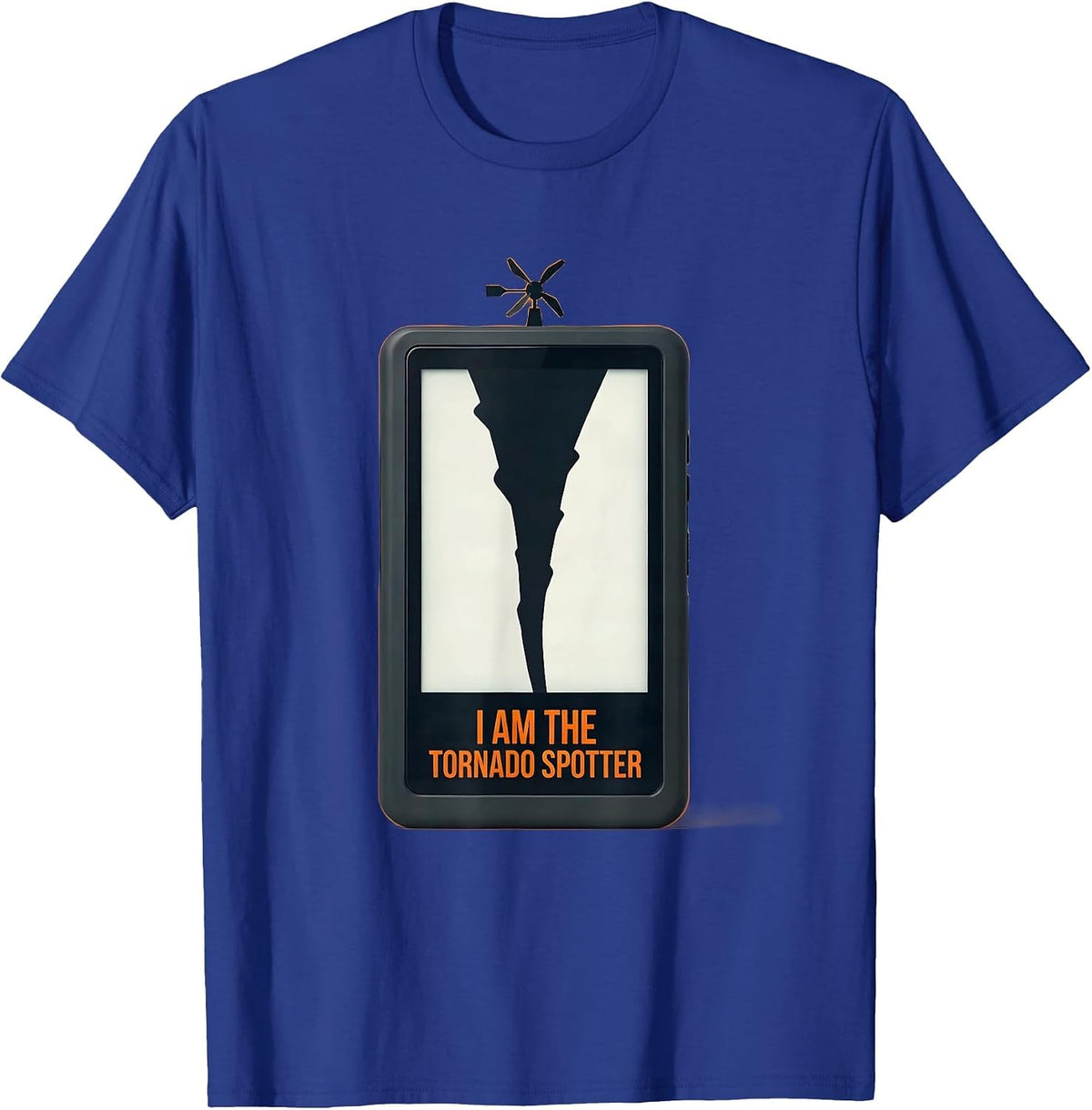 Men's I Am The Tornado Spotter Minimalist Weather Enthusiast Storm T-Shirt - Royal Blue