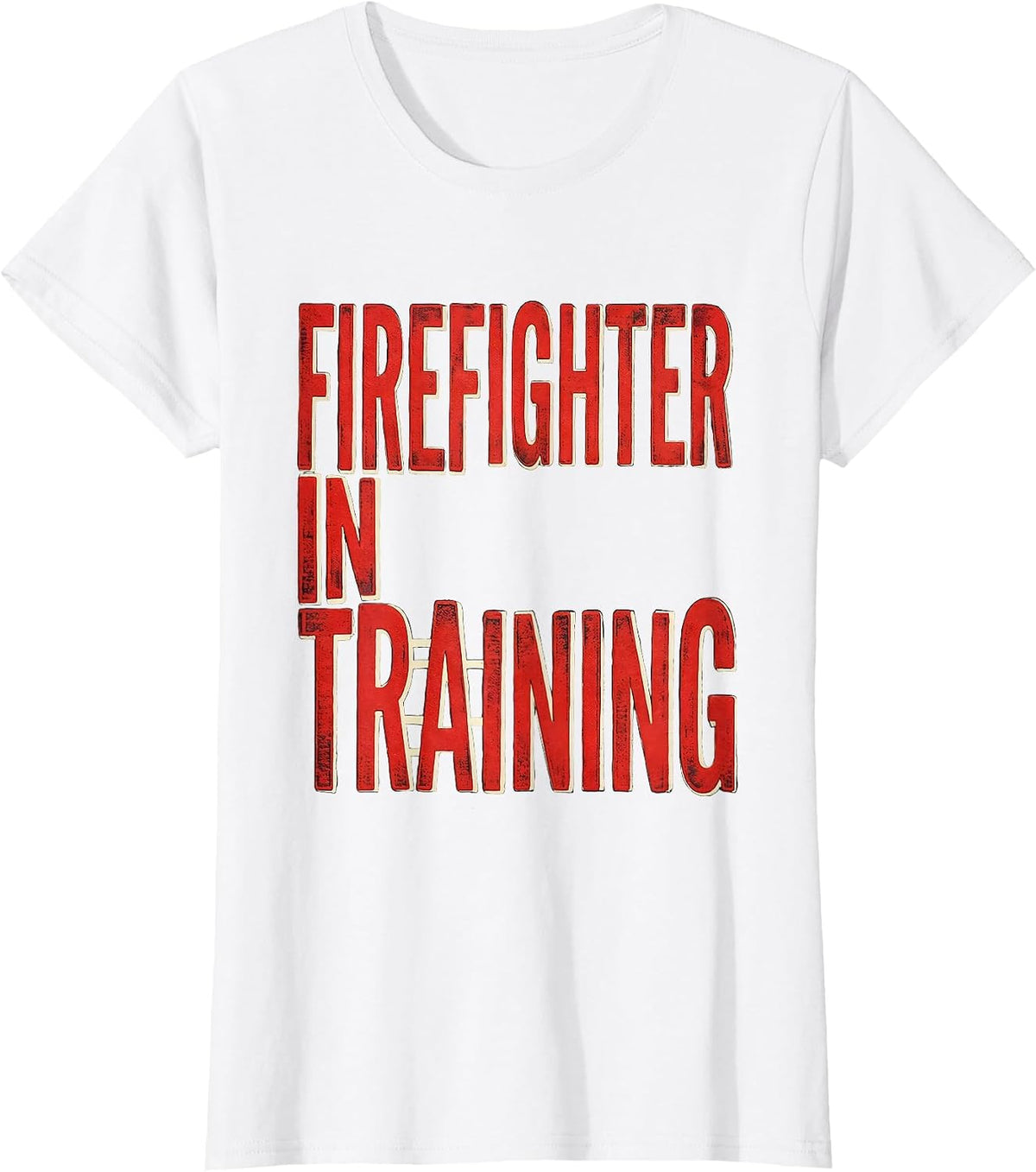 Firefighter In Training Cute Toddler Fire Truck Birthday T-Shirt - White