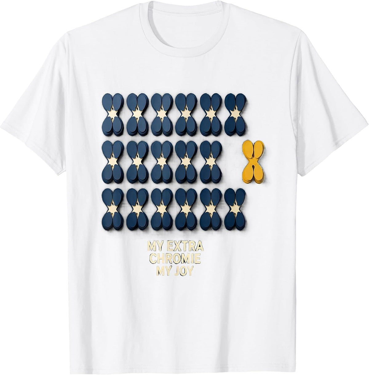 Men's My Extra Chromie My Joy Heartfelt Down Syndrome Awareness T-Shirt - White