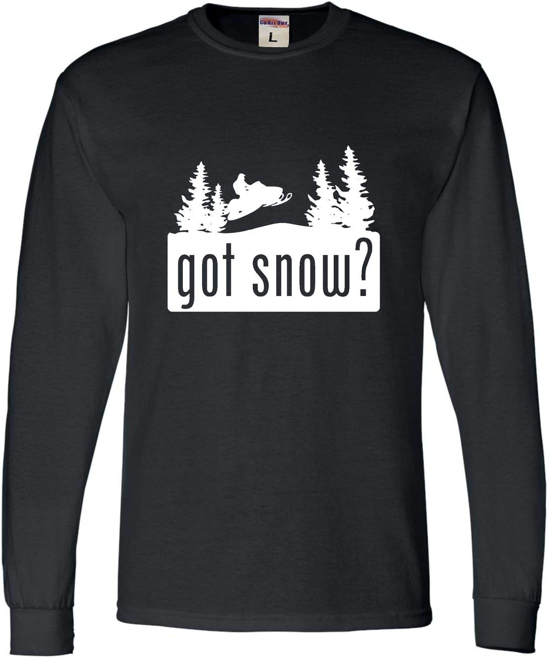 Go All Out Adult Got Snow Funny Snowmobile Lover Long Sleeve T-Shirt - Black