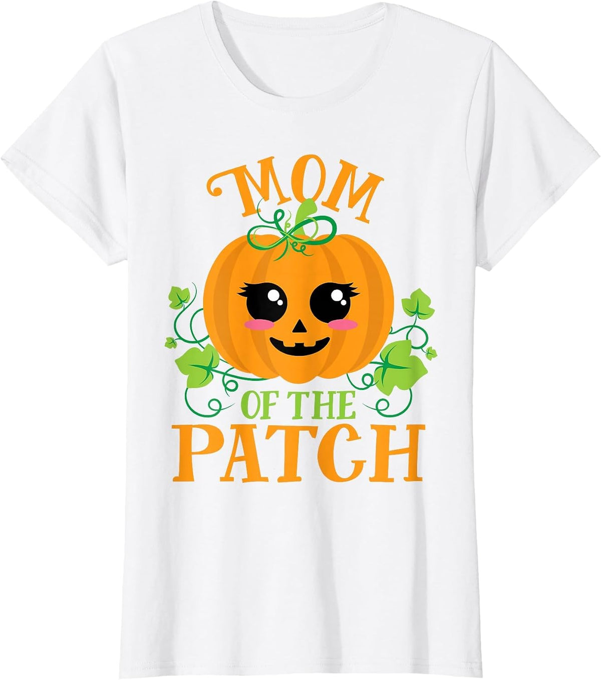 Mom Pumpkin of the Patch Matching Family Set Mommy Halloween T-Shirt - White