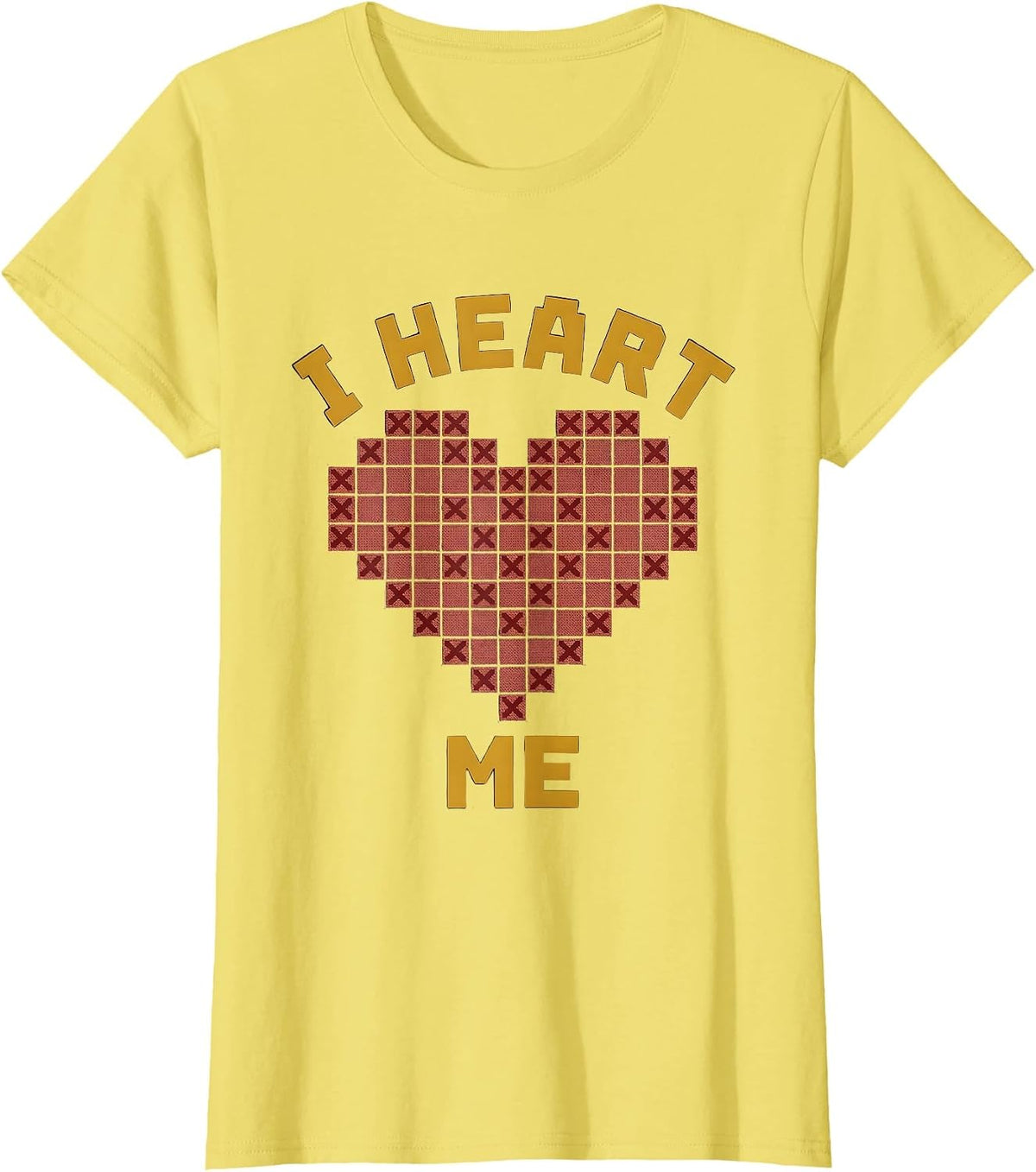 Women's I Heart Me Self-Love Graphic Design T-Shirt - Lemon Yellow
