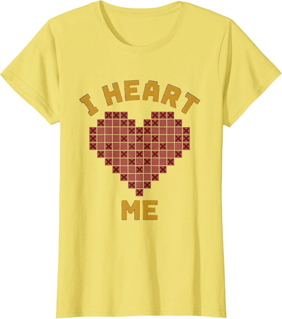 Women's I Heart Me Self-Love Graphic Design T-Shirt - Lemon Yellow