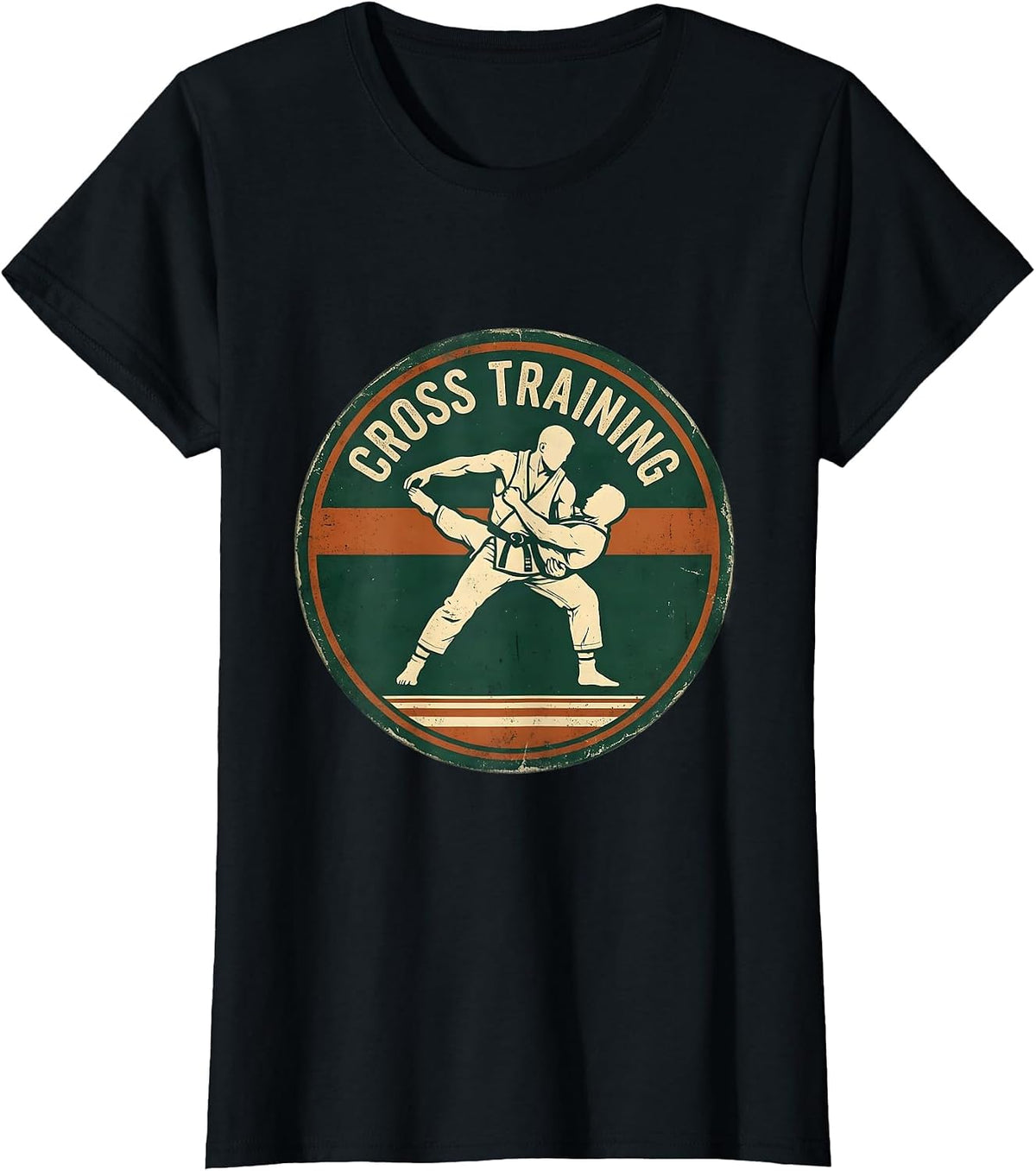 Women's Cross Training Vintage Martial Arts Humor Grappler Gift T-Shirt - Black