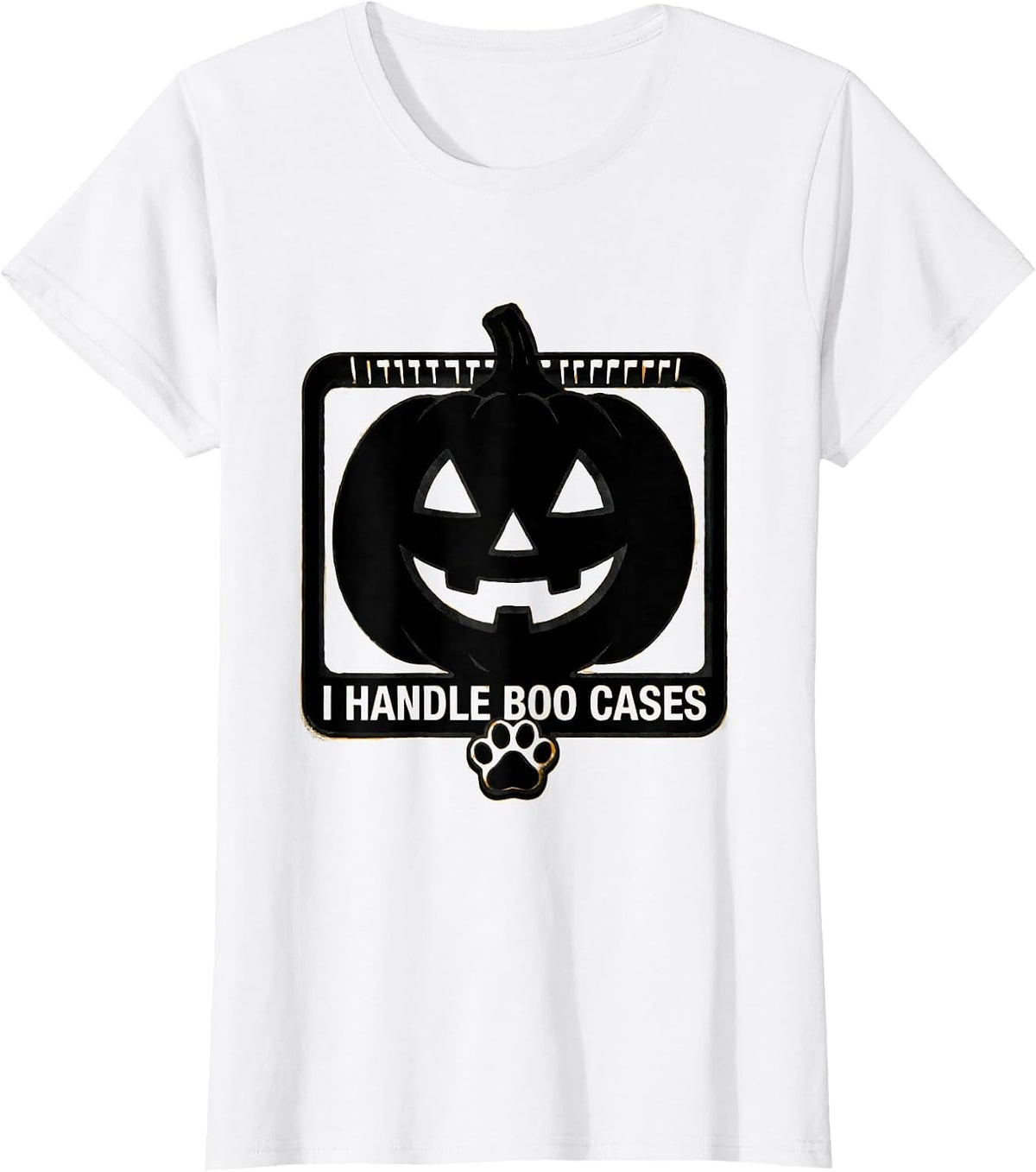 I Handle Boo Cases Funny Vet Tech Halloween Vet Med T-Shirt - White