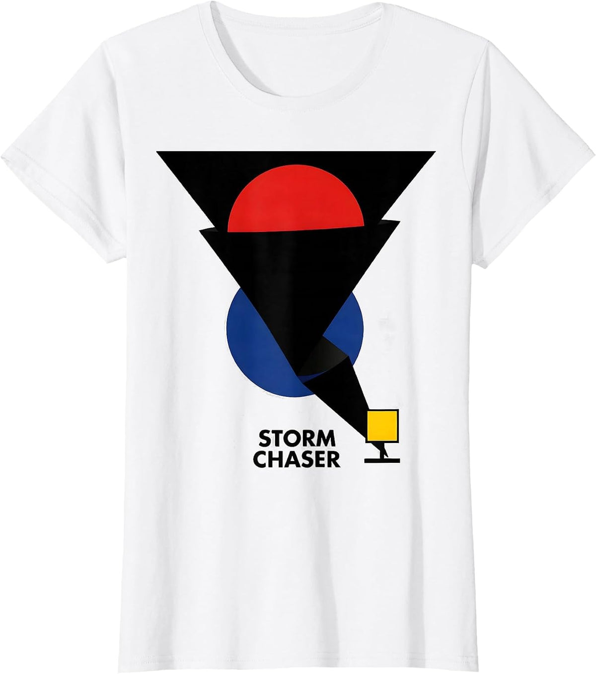 Women's Storm Chaser Bauhaus Modernist Weather Enthusiast T-Shirt - White