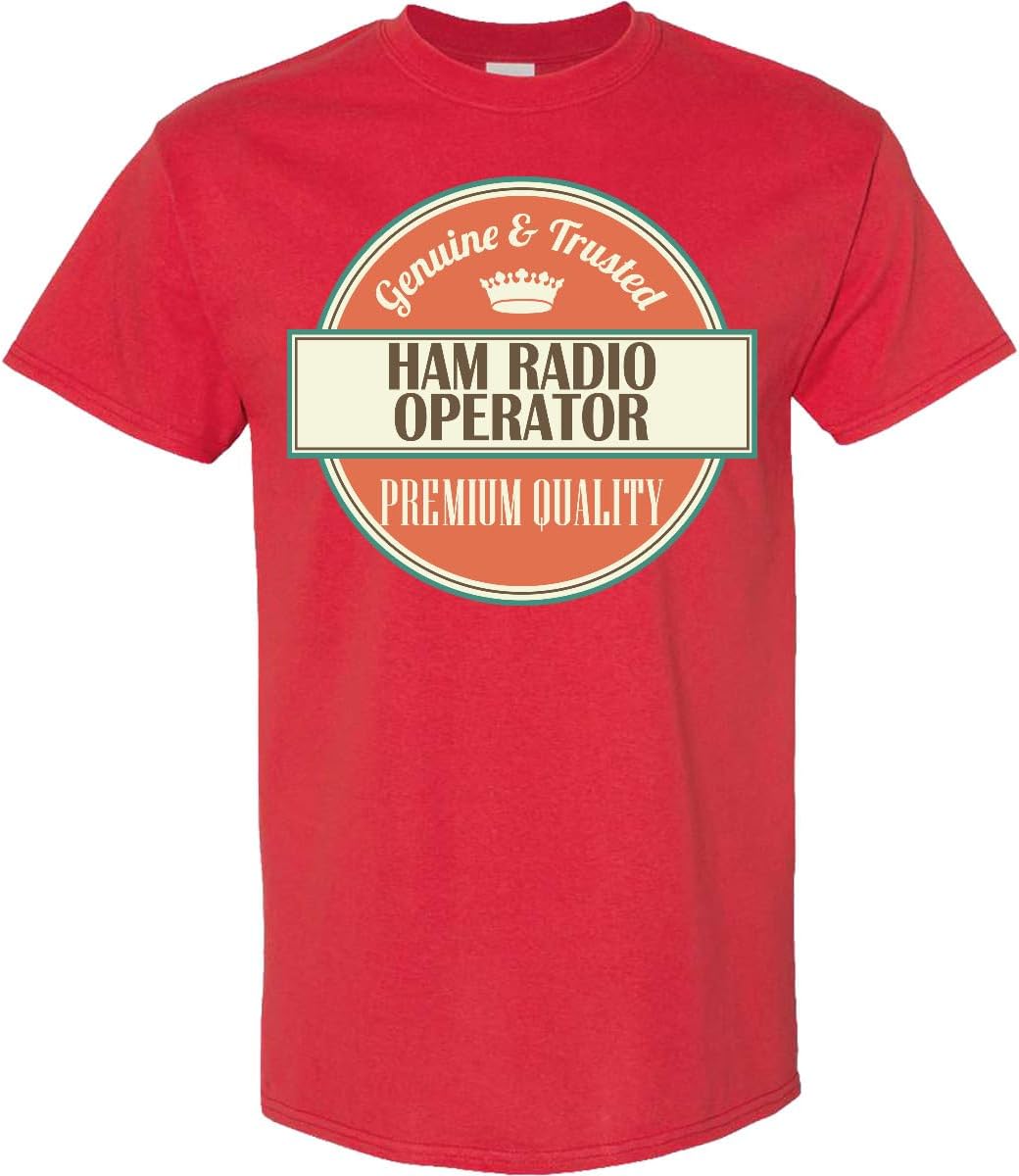 inktastic Ham Radio Operator Funny Gift Idea Adult T-Shirt - Red