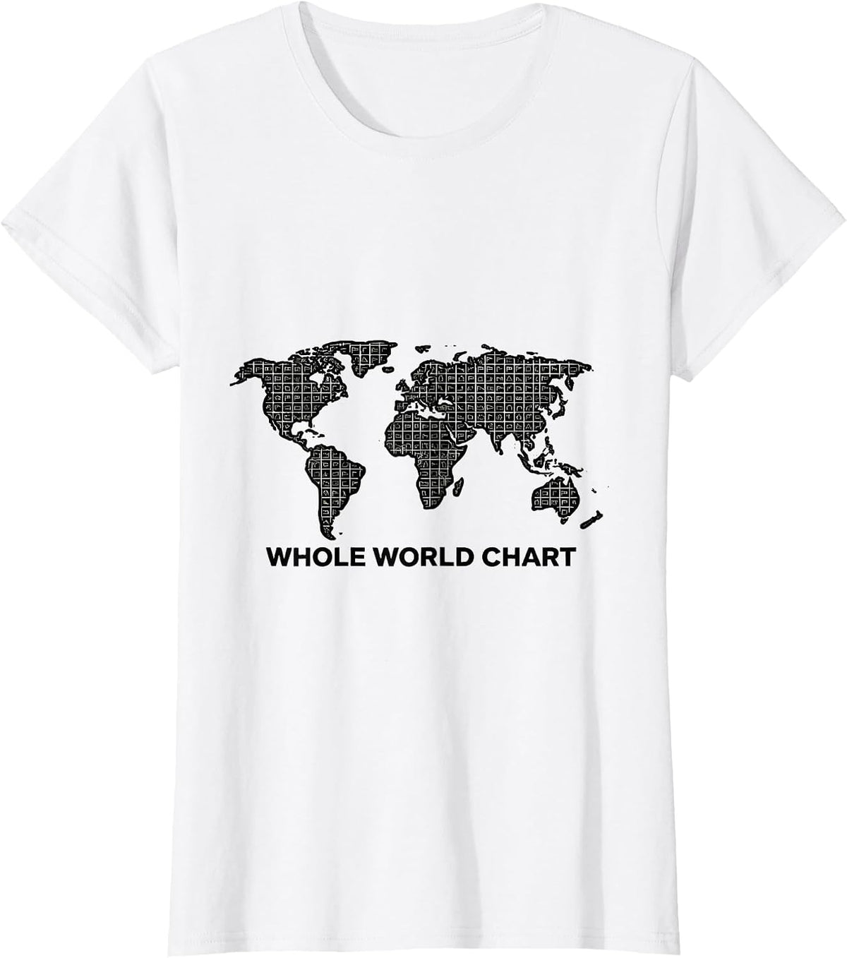 Whole World Chart Compact Country Flag Grid T-Shirt - White