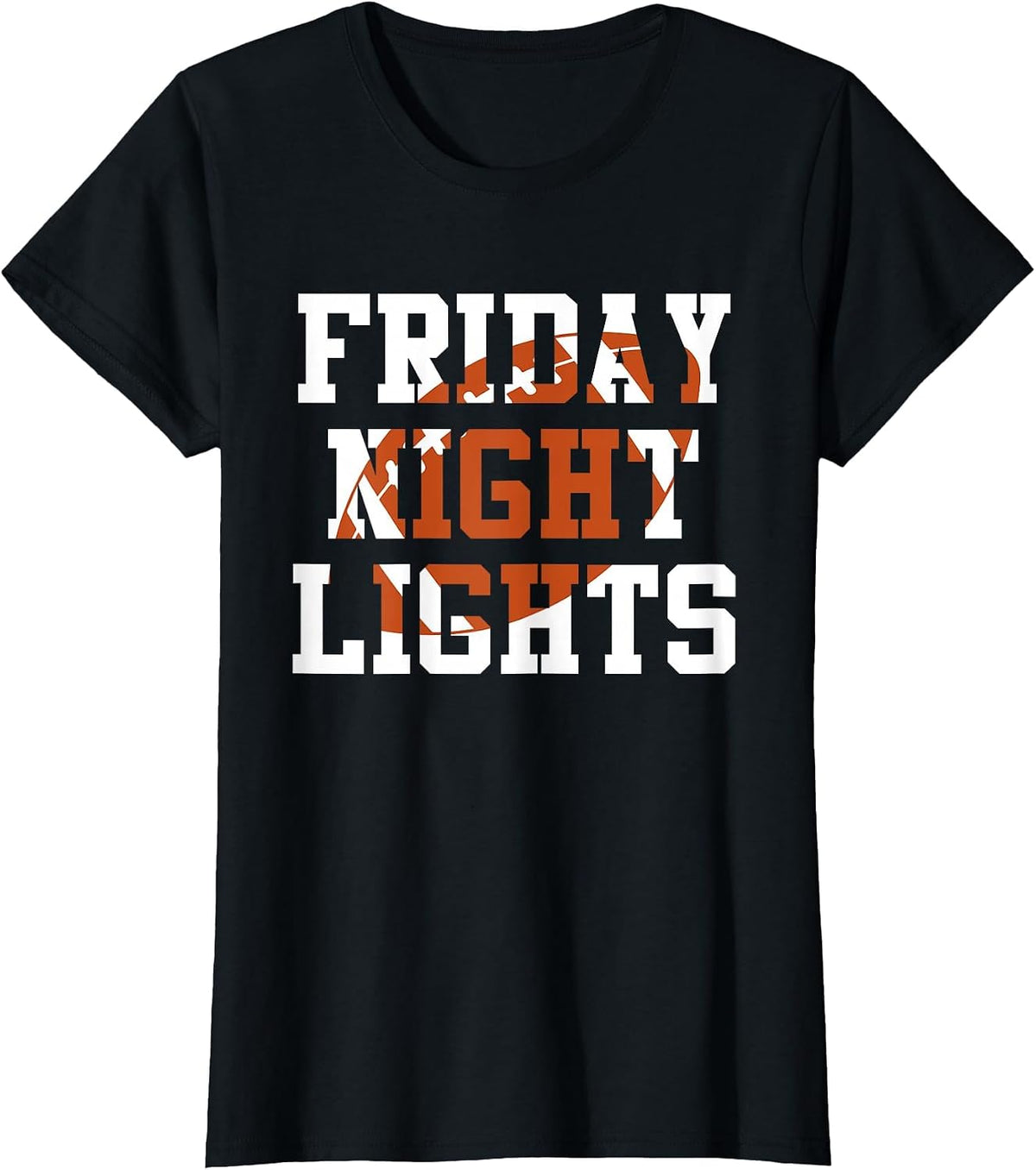 Vintage Retro Friday Night Lights Football Player Fans T-Shirt - Black