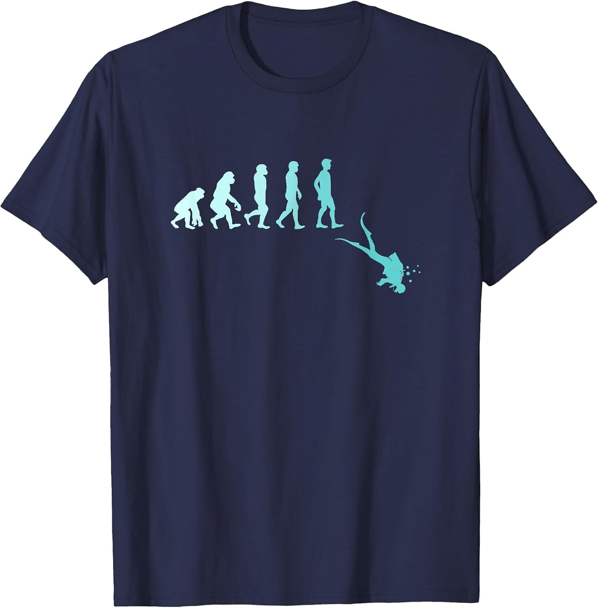 Scuba Diving T-Shirt Evolution of Scuba Diver T-Shirt - Navy Blue