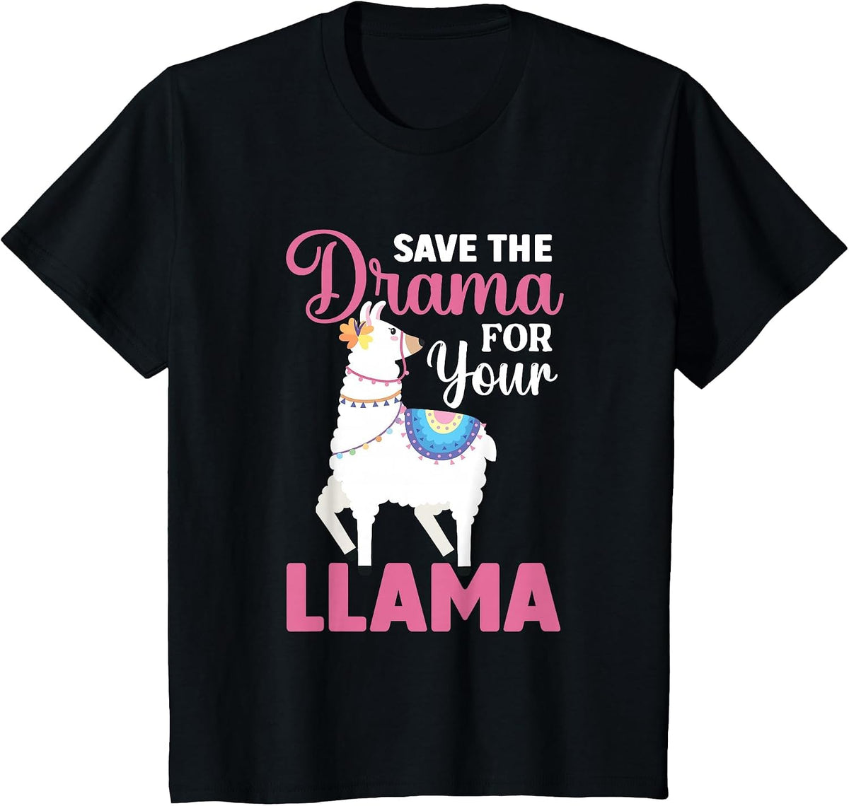 Save The Drama for Your Llama Alpacas Llamas Lama T-Shirt - Black