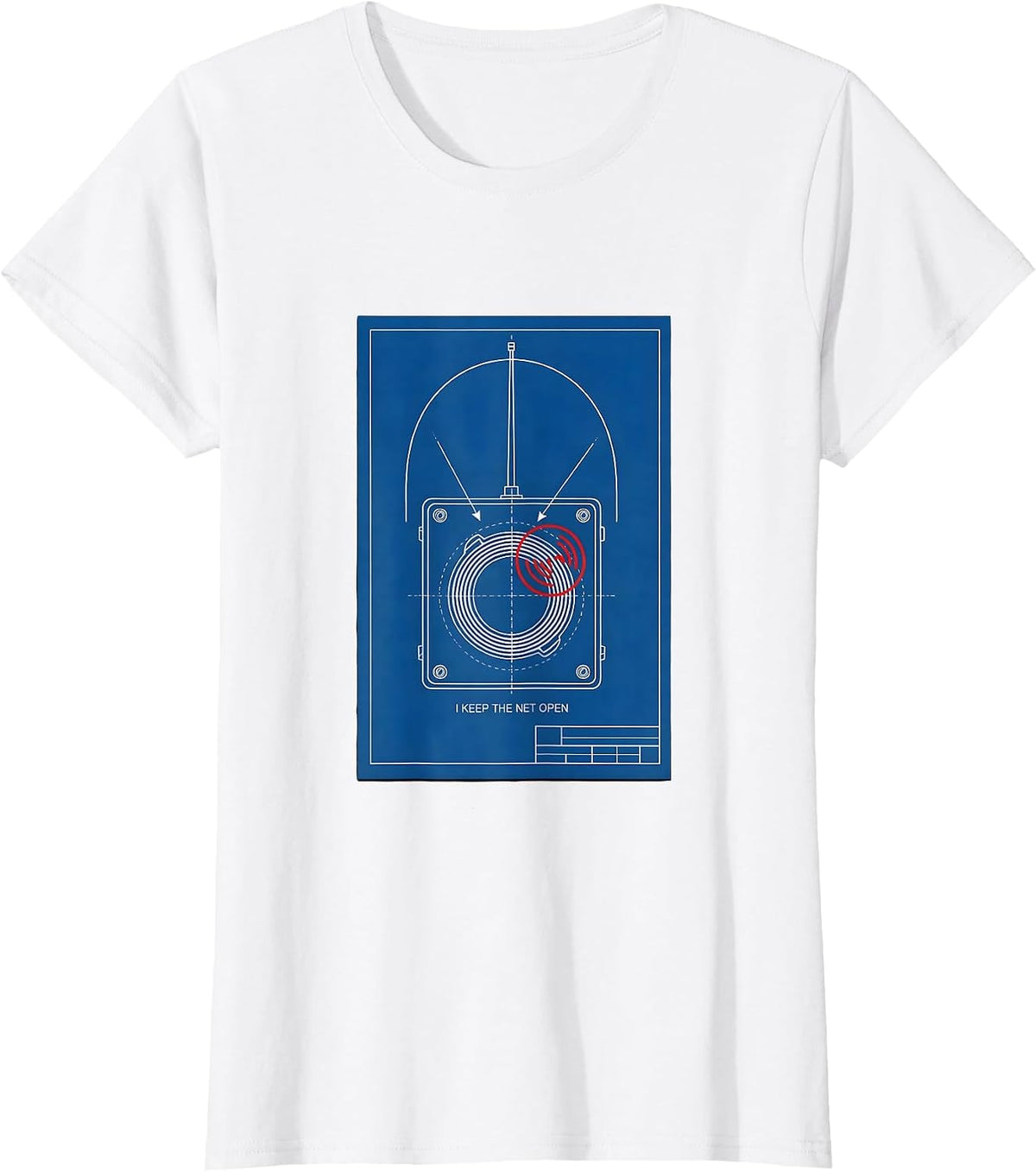 I Keep The Net Open Funny Ham Radio Operator Hobbyist Gift T-Shirt - White
