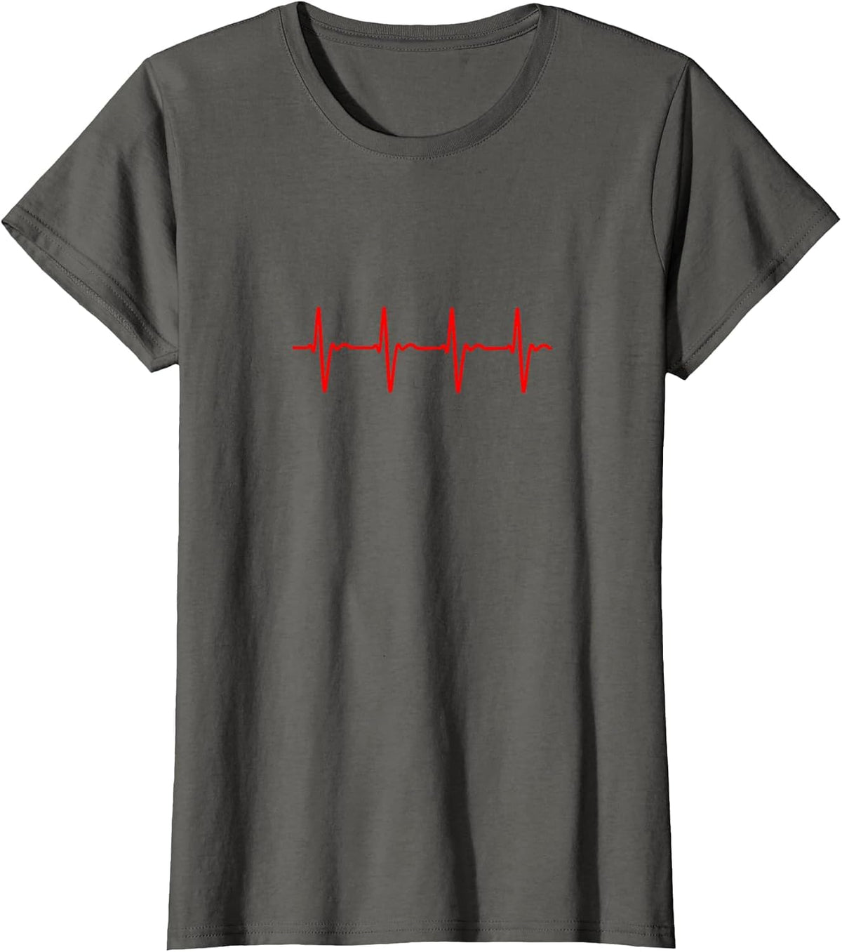 Pqrst, EKG, ECG Wave T-Shirt - Asphalt Grey