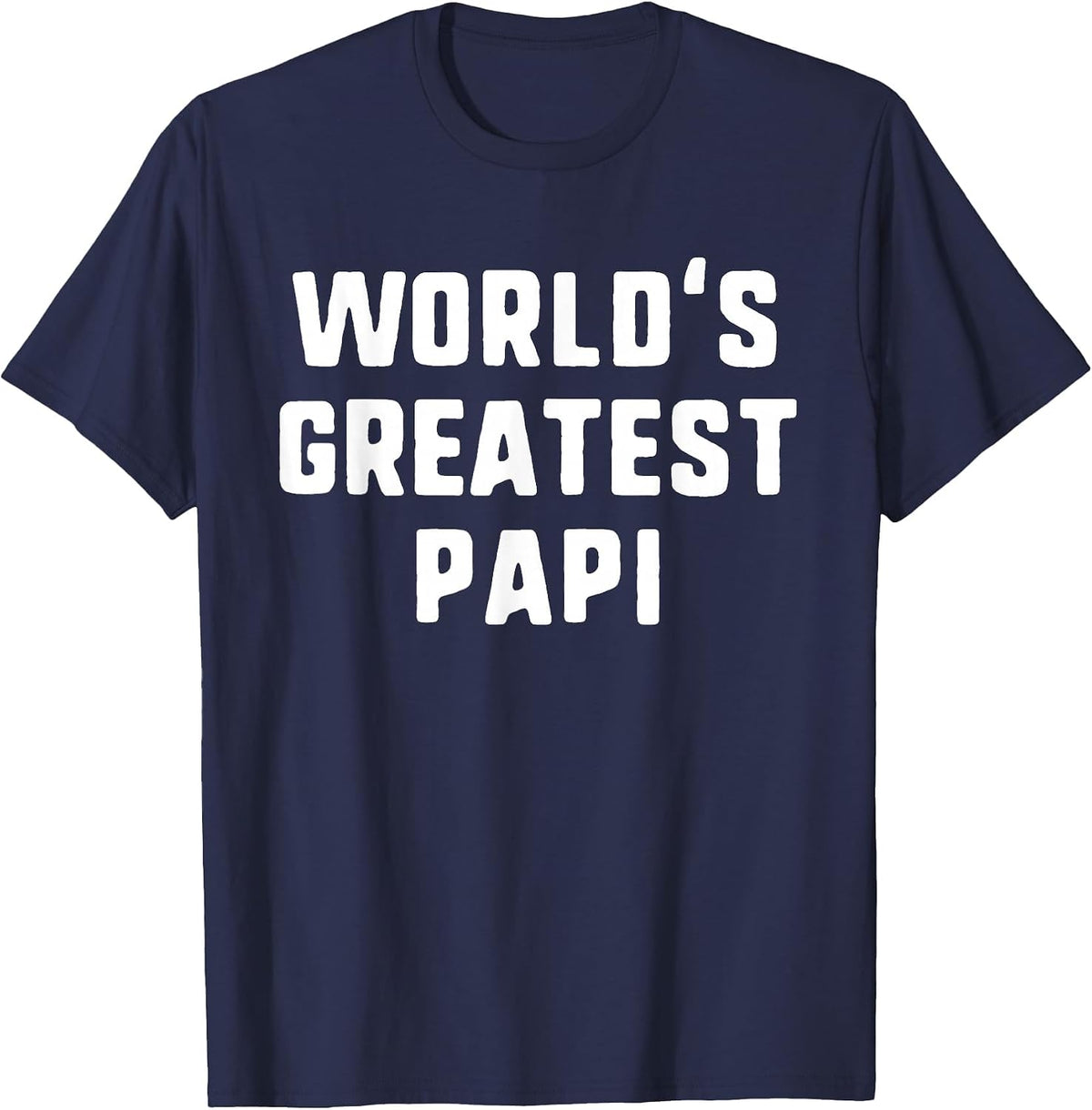 World's Greatest Papi Funny Family T-Shirt - Navy Blue