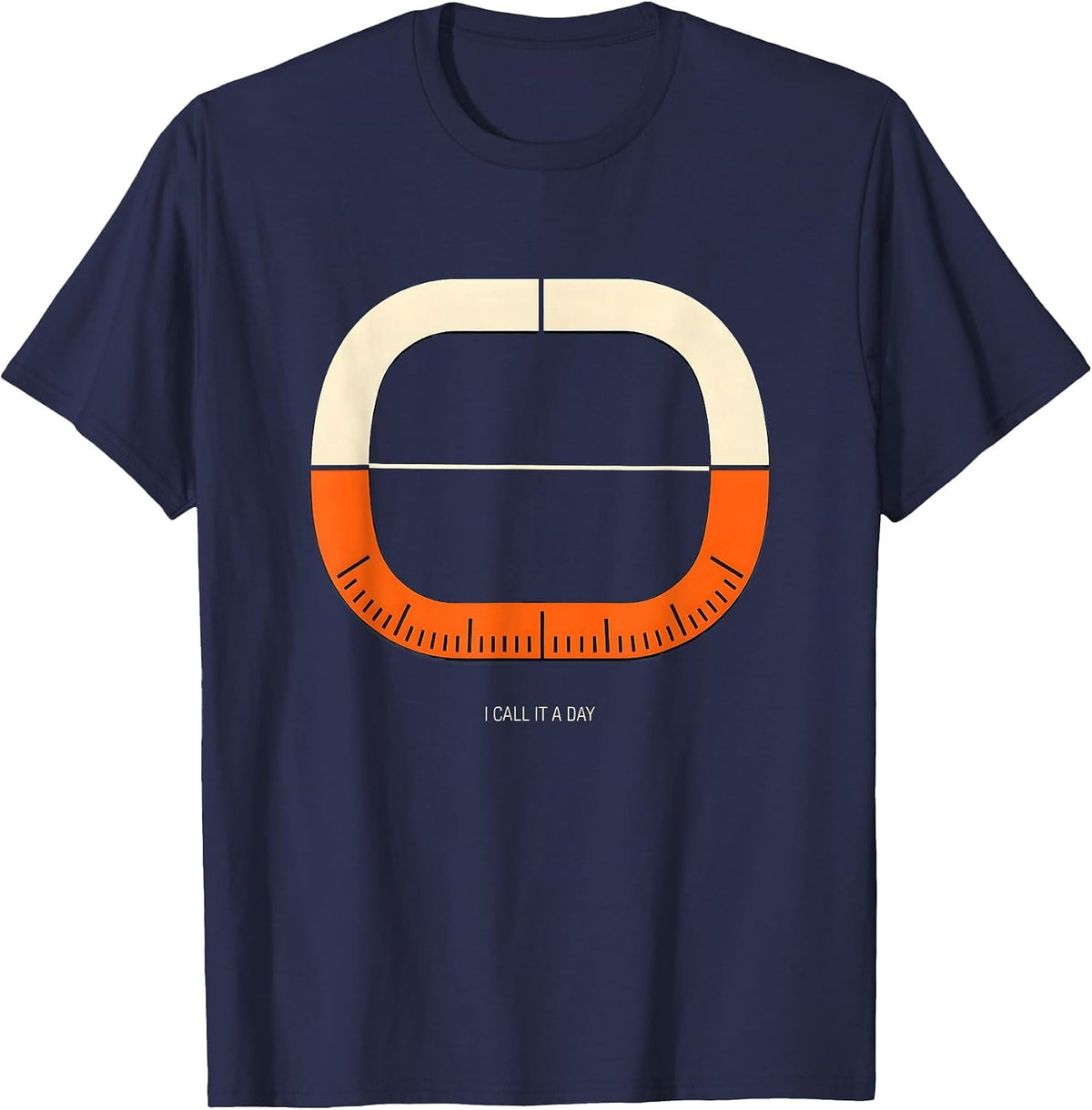 Men's I Call It A Day Stencil Ham Radio Operator Hobby Humor T-Shirt - Navy Blue