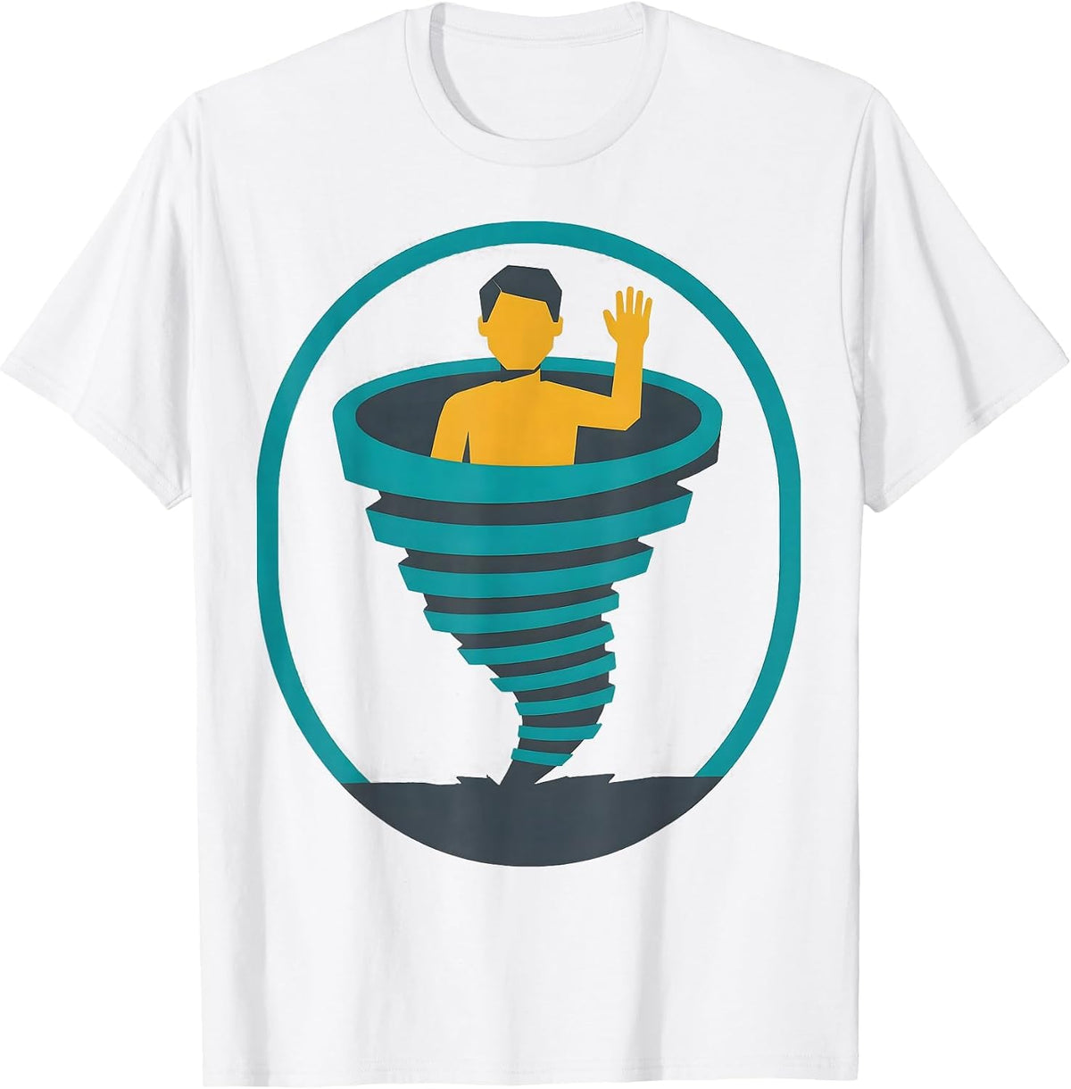 Men's Calm Tornado Chaser Meteorology Enthusiast Pride T-Shirt - White