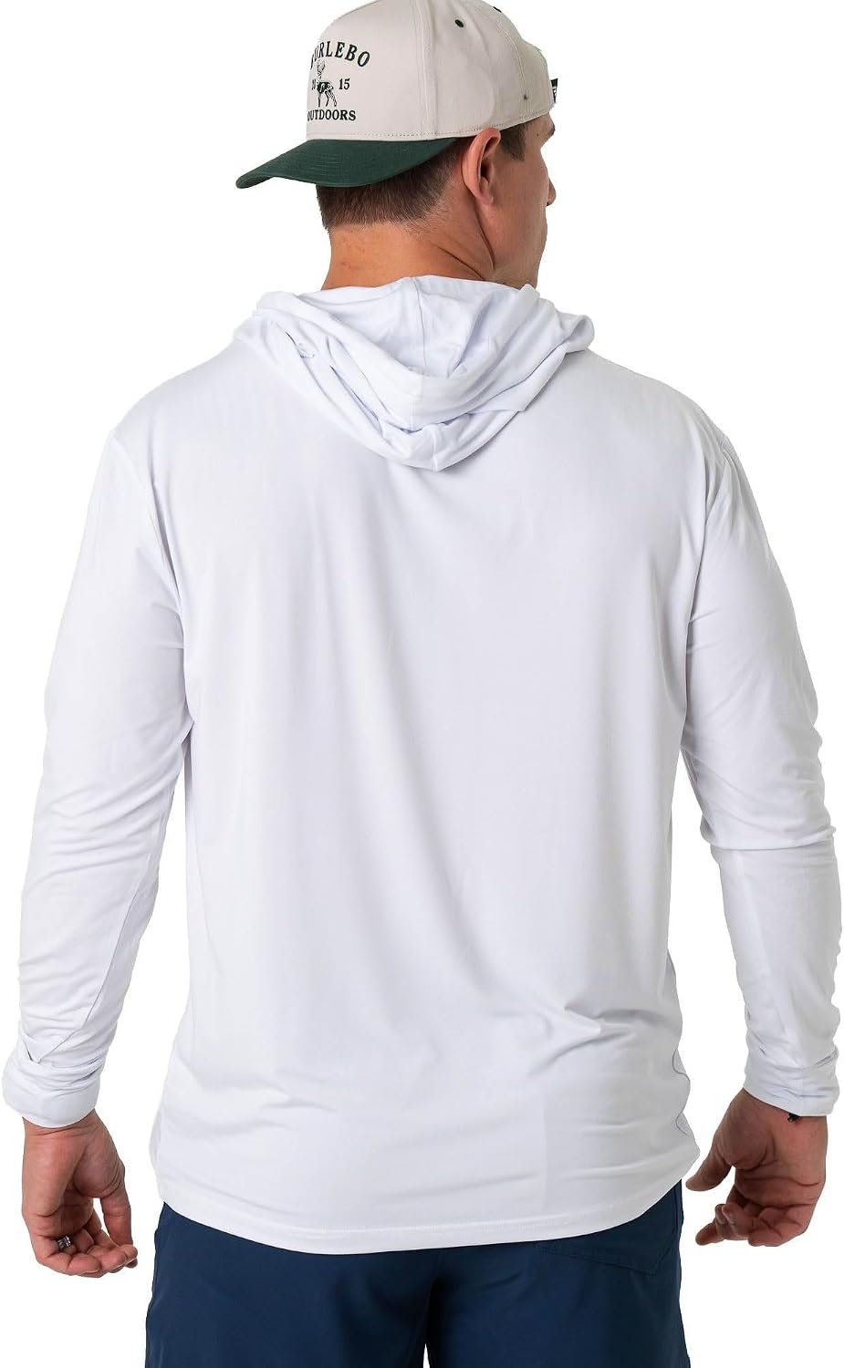 Burlebo Men’s Performance Hoodie – Lightweight Long Sleeve Pullover, Athletic Fit, Moisture-Wicking, Sun Protection - size