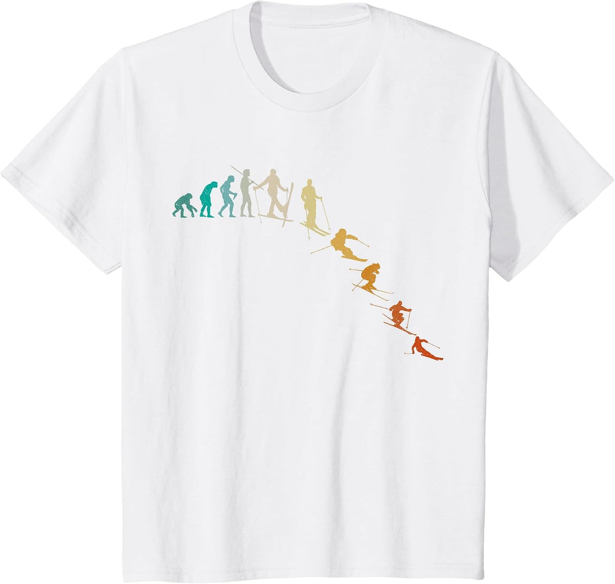 Evolution of Skiing T-Shirt - White