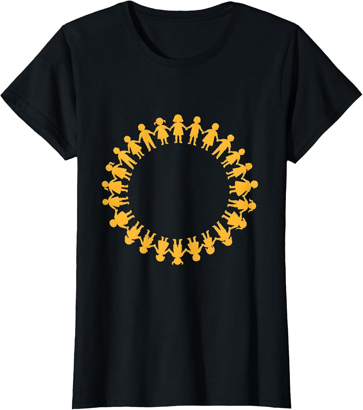 Down Syndrome Awareness Diverse Children Unity Design T-Shirt - Black