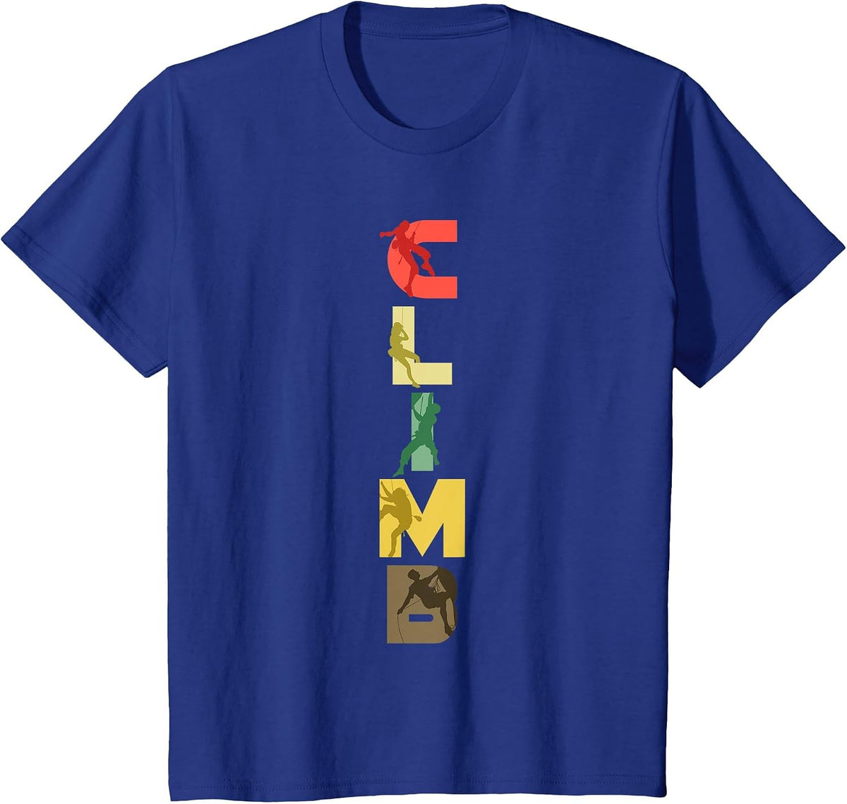 Mountain Climb Rock Climbing T-Shirt - Royal Blue