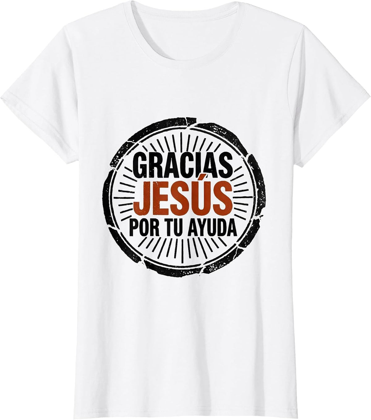 Gracias, Jesús, Por Tu Ayuda Spanish Catholic Faith T-Shirt - White