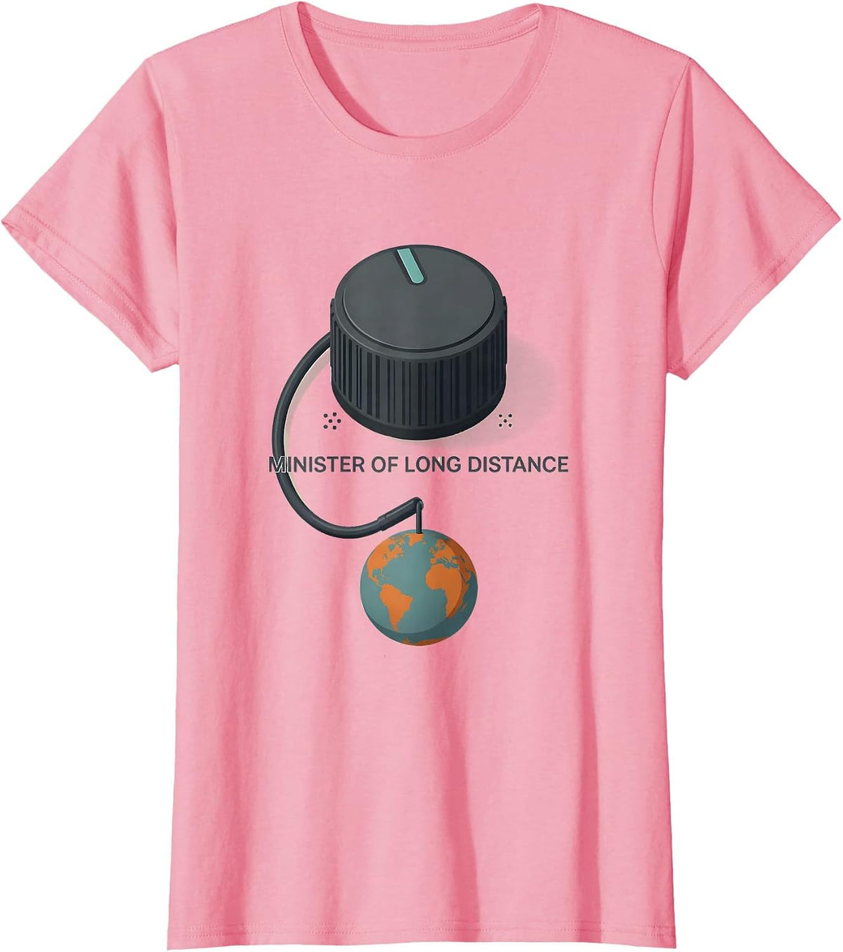 Women's Minister Of Long Distance Pun Ham Radio Operator Humor T-Shirt - Pink