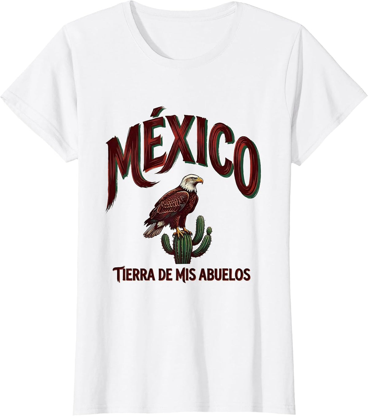 México, Tierra De Mis Abuelos Sign Painter Showcard Latino T-Shirt - White