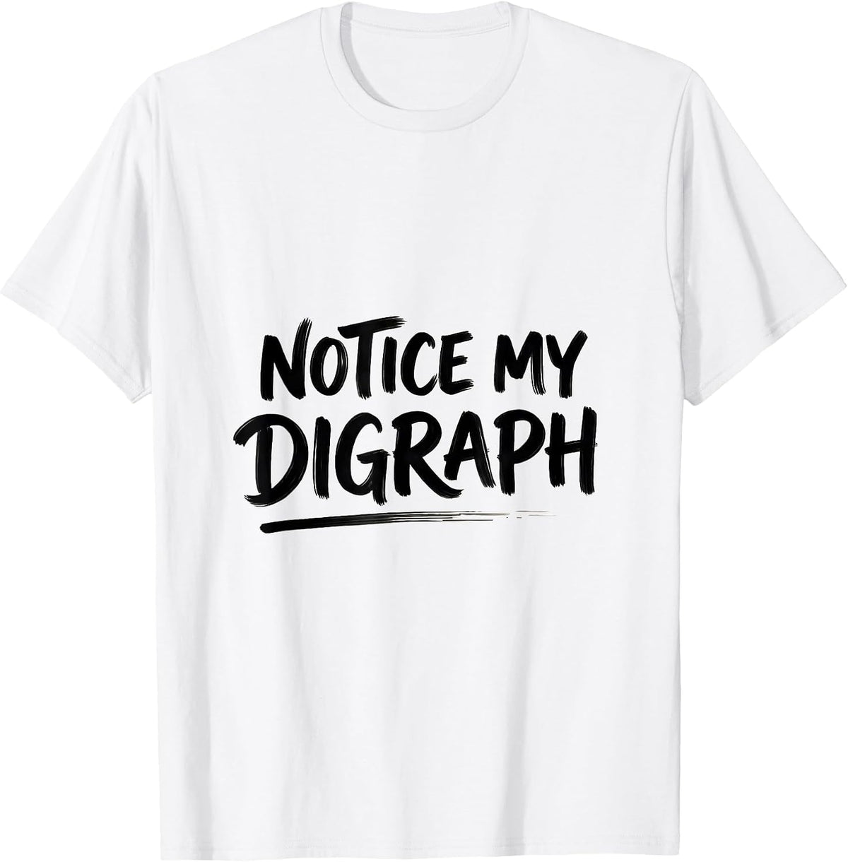 Men's Notice My Digraph Funny Reading Teacher Squad Literacy Coach T-Shirt - White