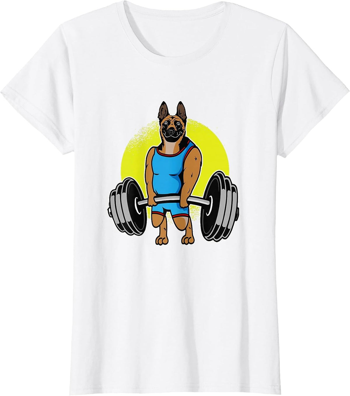 Mechelaar Weightlifting I Deadlift Fitness Belgian Malinois T-Shirt - White