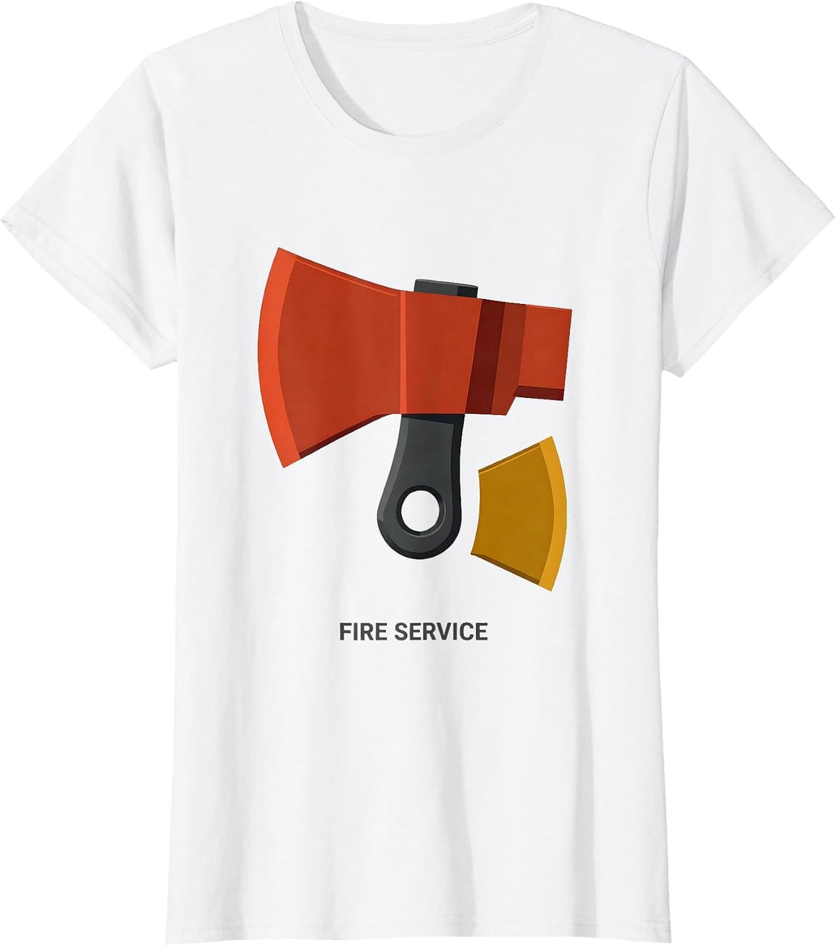 Women's Fire Service Midcentury Modern Firefighter Pride Humor T-Shirt - White