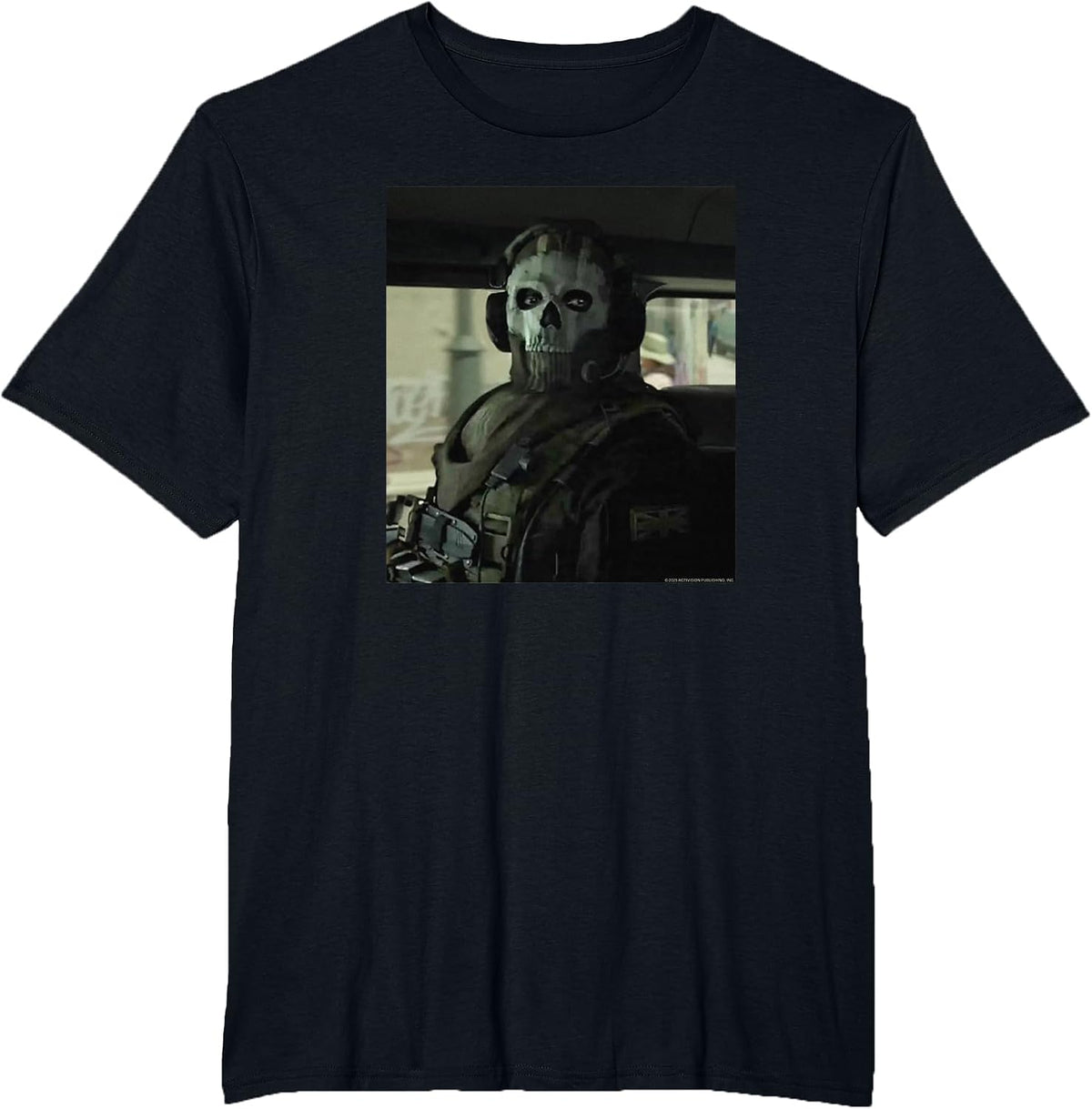 Call of Duty Ghost Photo Meme FPS Video Game T-Shirt - Black