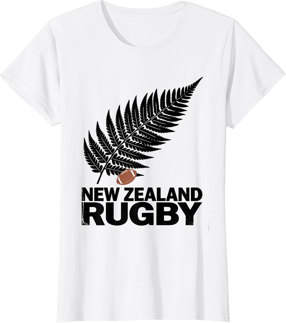 New Zealand Rugby Vintage Fern Icon Kiwi Fan Pride T-Shirt - White