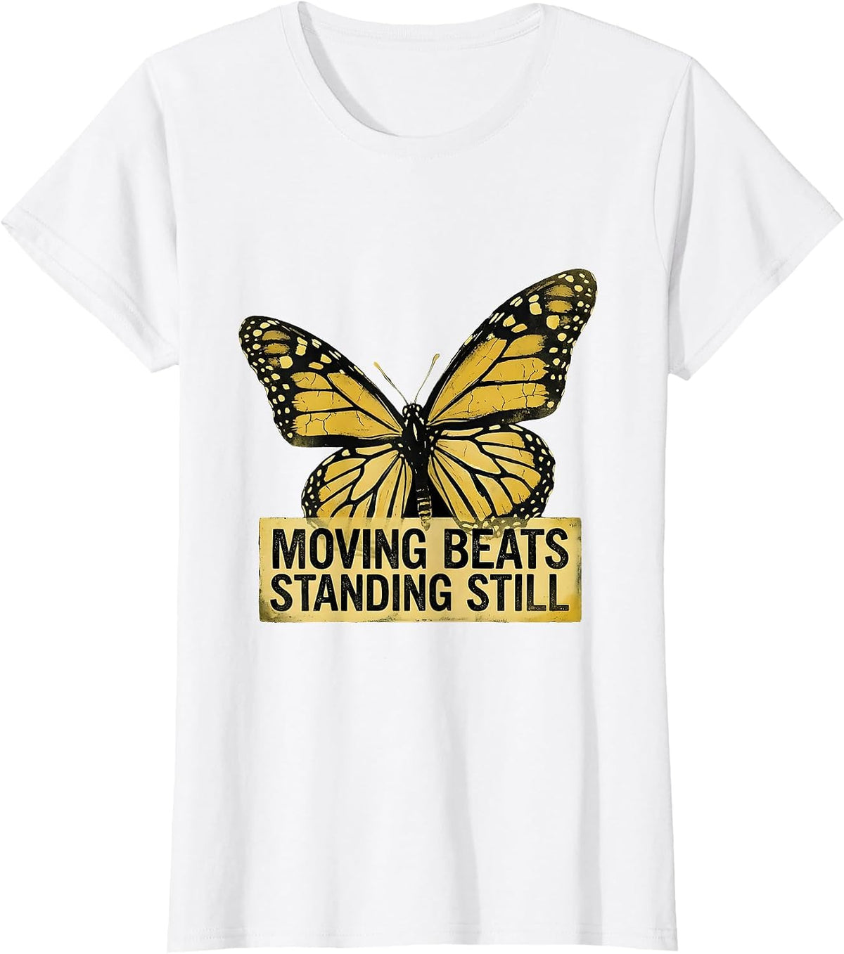 Moving Beats Standing Still Progress Over Perfection T-Shirt - White