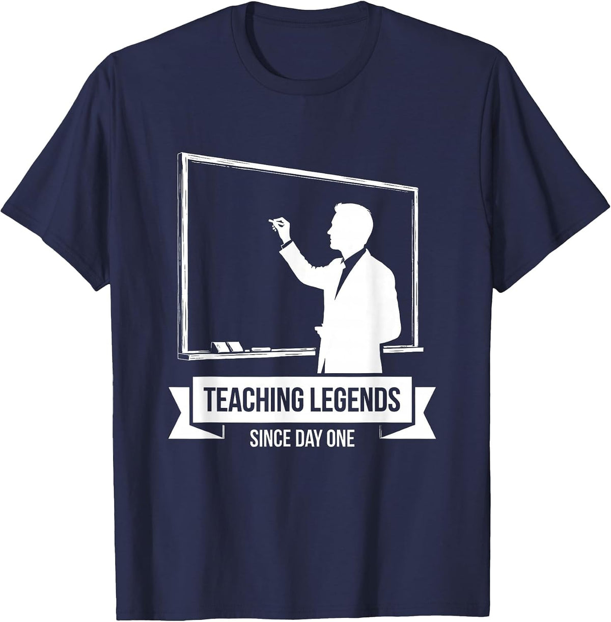 Teaching Legends Since Day One 5th Grade Teacher T-Shirt - Navy Blue