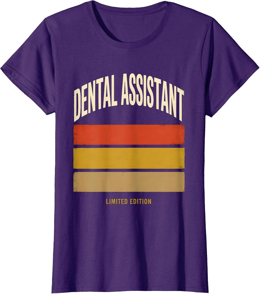 Women's Dental Assistant Limited Edition Funny Job Title Profession T-Shirt - Purple