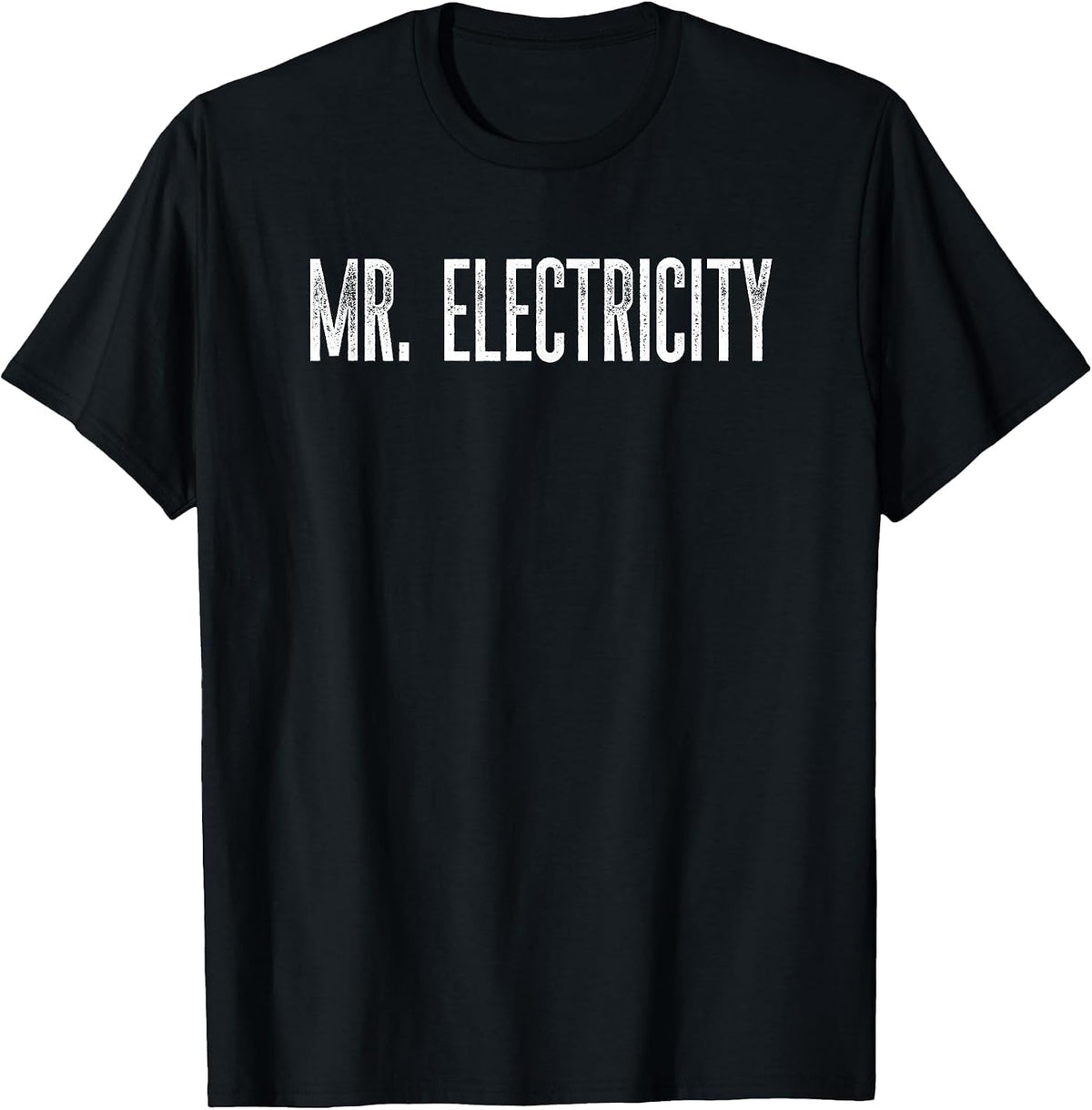 Funny Mr. Electricity Fun Mens Novelty T-Shirt - Black