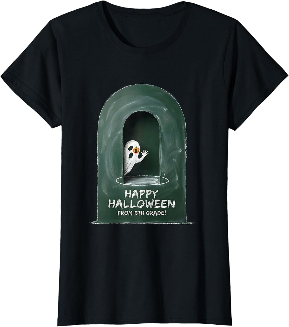 Happy Halloween From 5th Grade! Cute School Teacher T-Shirt - Black