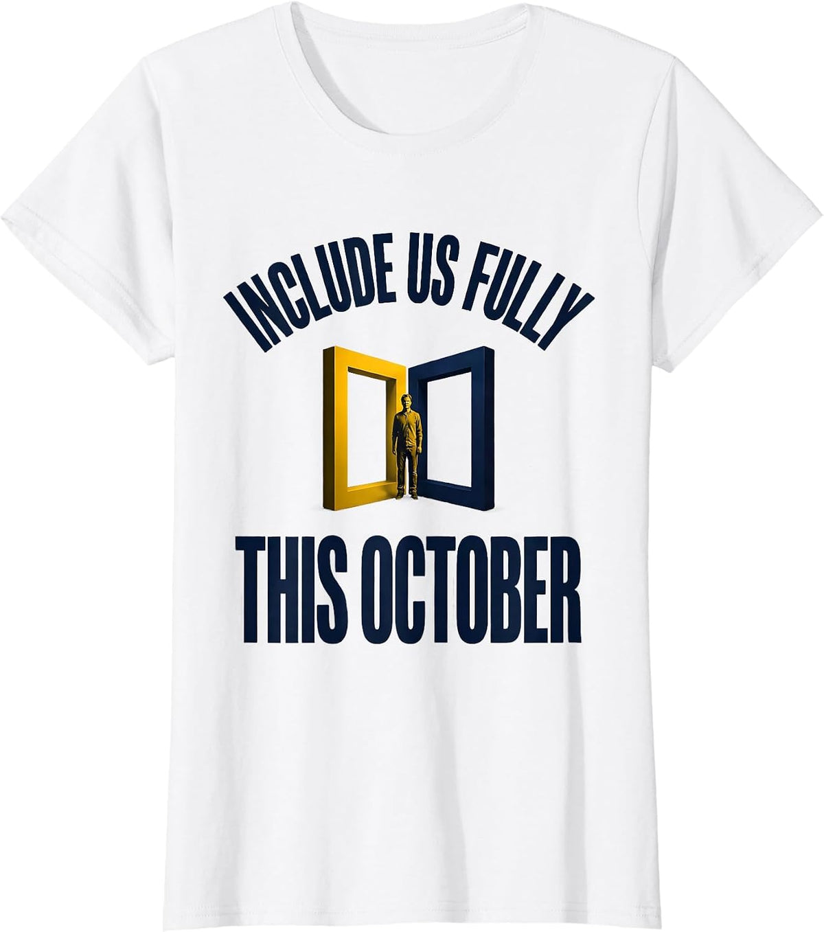 Women's Include Us Fully This October Down Syndrome Awareness T-Shirt - White