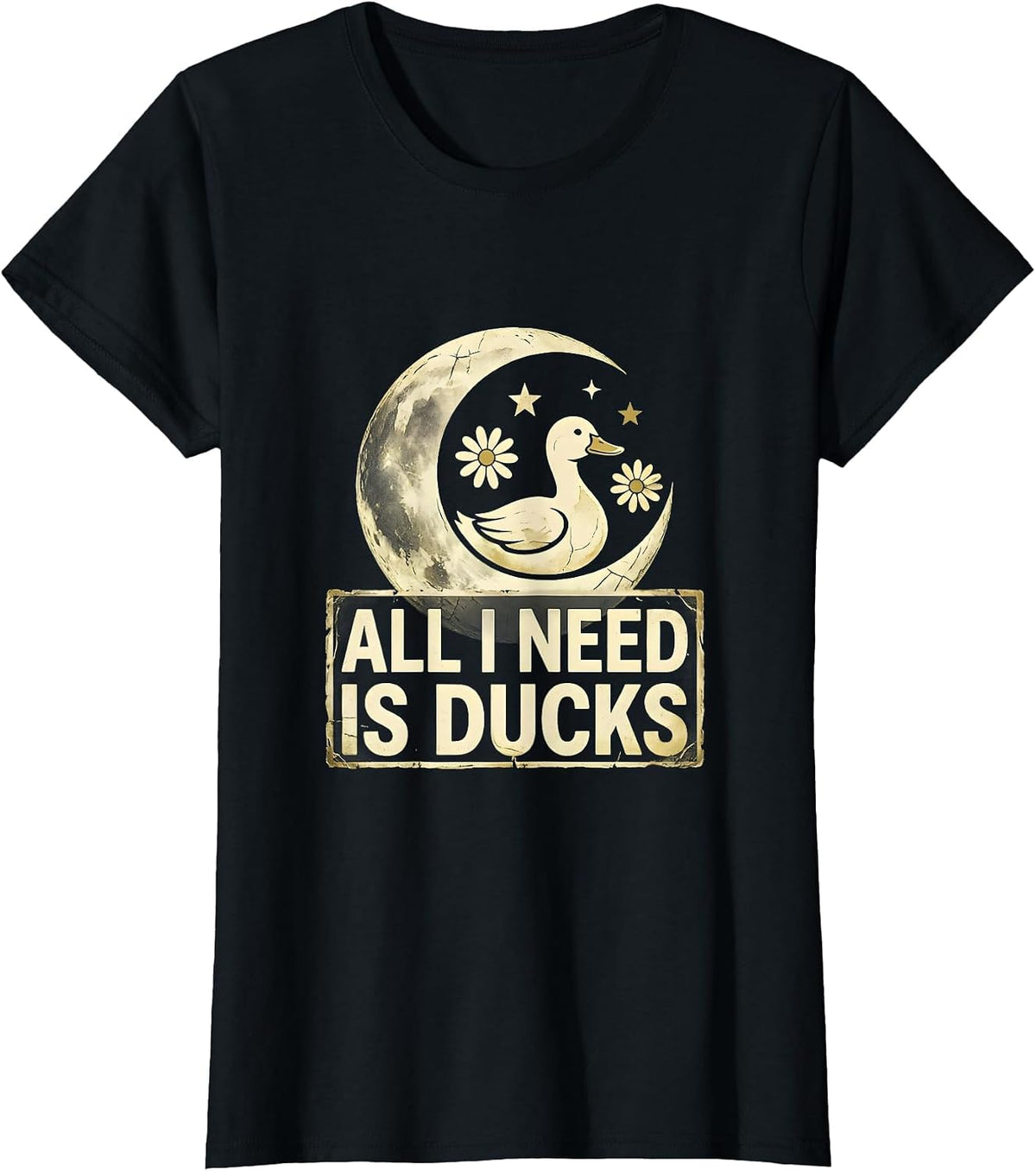 All I Need Is Ducks Funny Duck Lover Design T-Shirt - Black