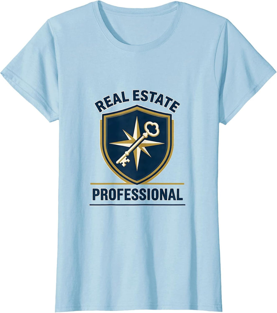 Women's Real Estate Professional Funny Realtor Medicare Agent T-Shirt - Baby Blue