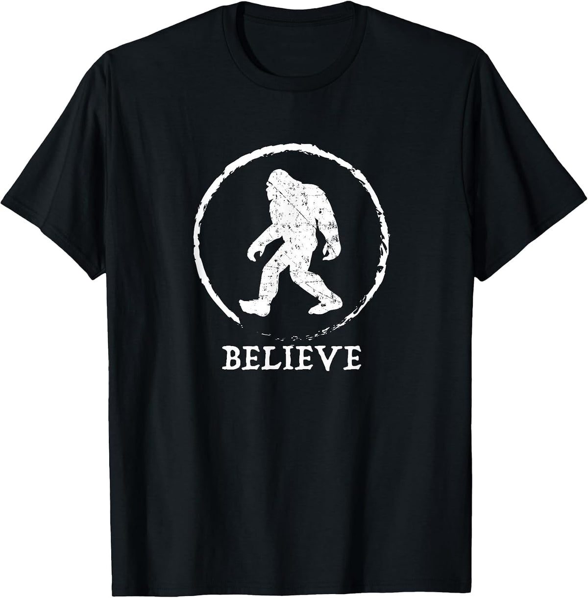 Bigfoot Sasquatch Yeti Believe T-Shirt - Black