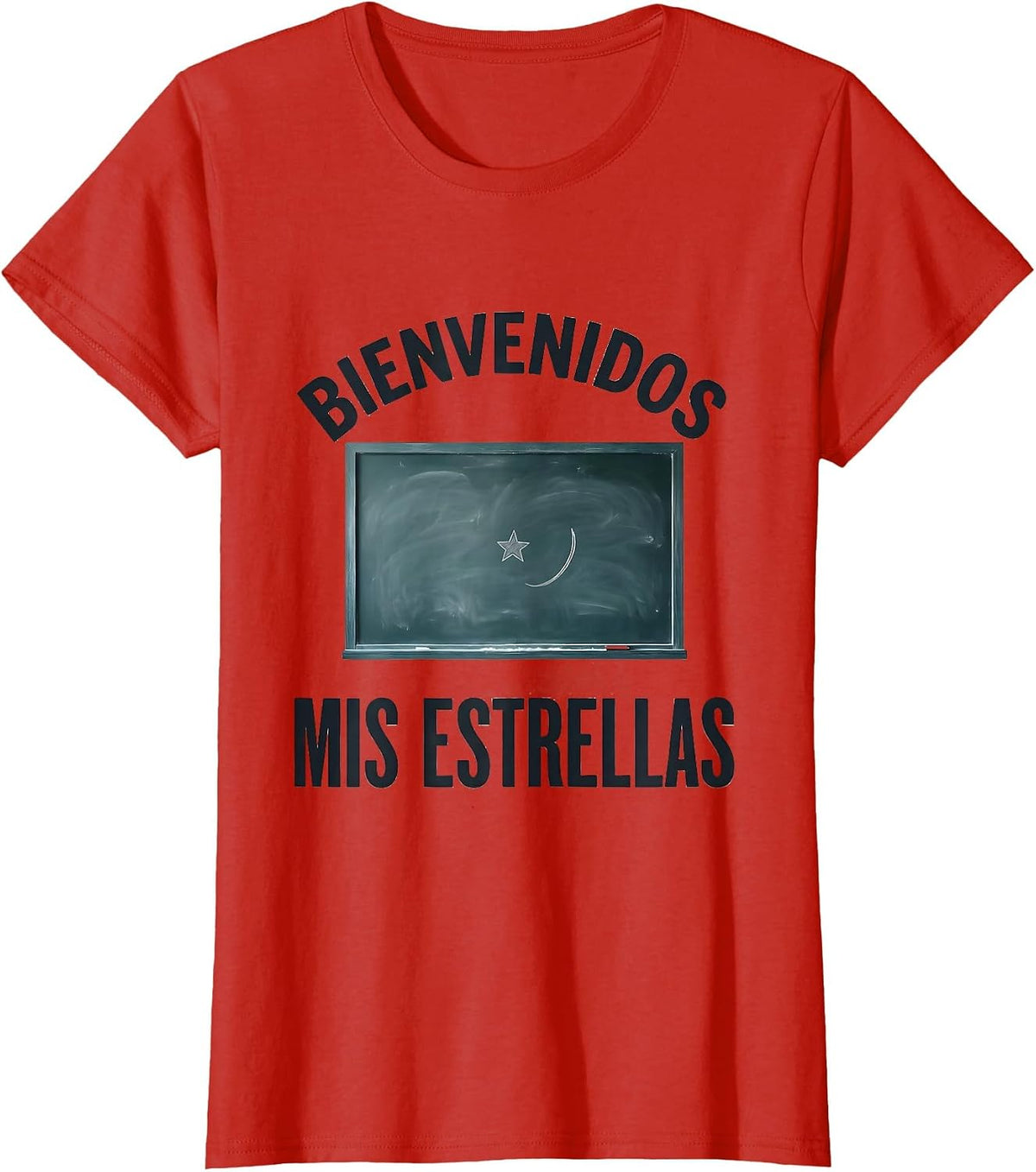 Bienvenidos, Mis Estrellas Warm Bilingual Spanish Teacher T-Shirt - Red
